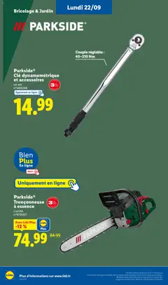  | Page: 66 | Produits: Clé, Clé dynamométrique, Tronçonneuse