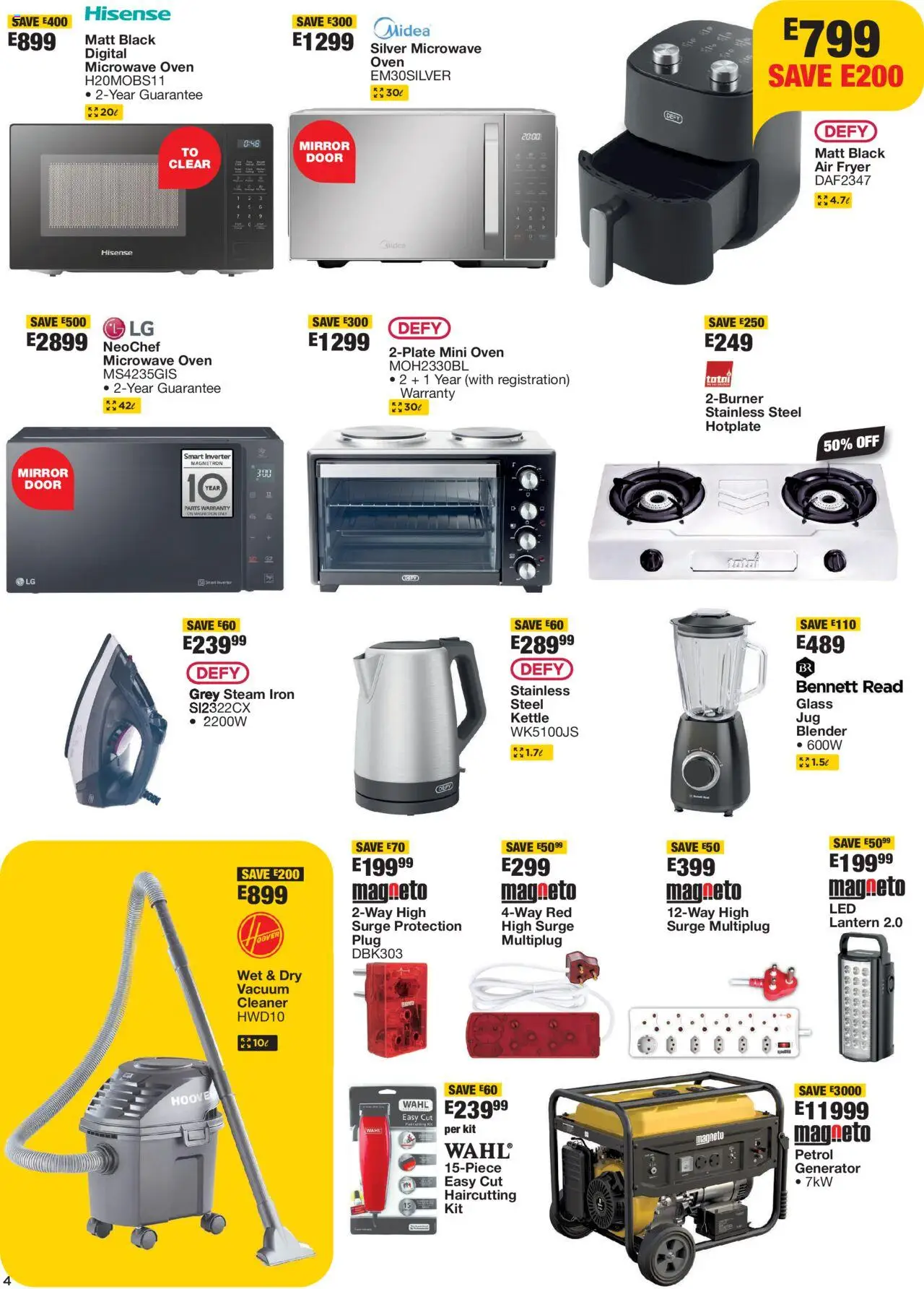 New OK Furniture catalogue – valid from 17.09.2025 | Page: 4 | Products: Oven, Kettle, Iron, Blender