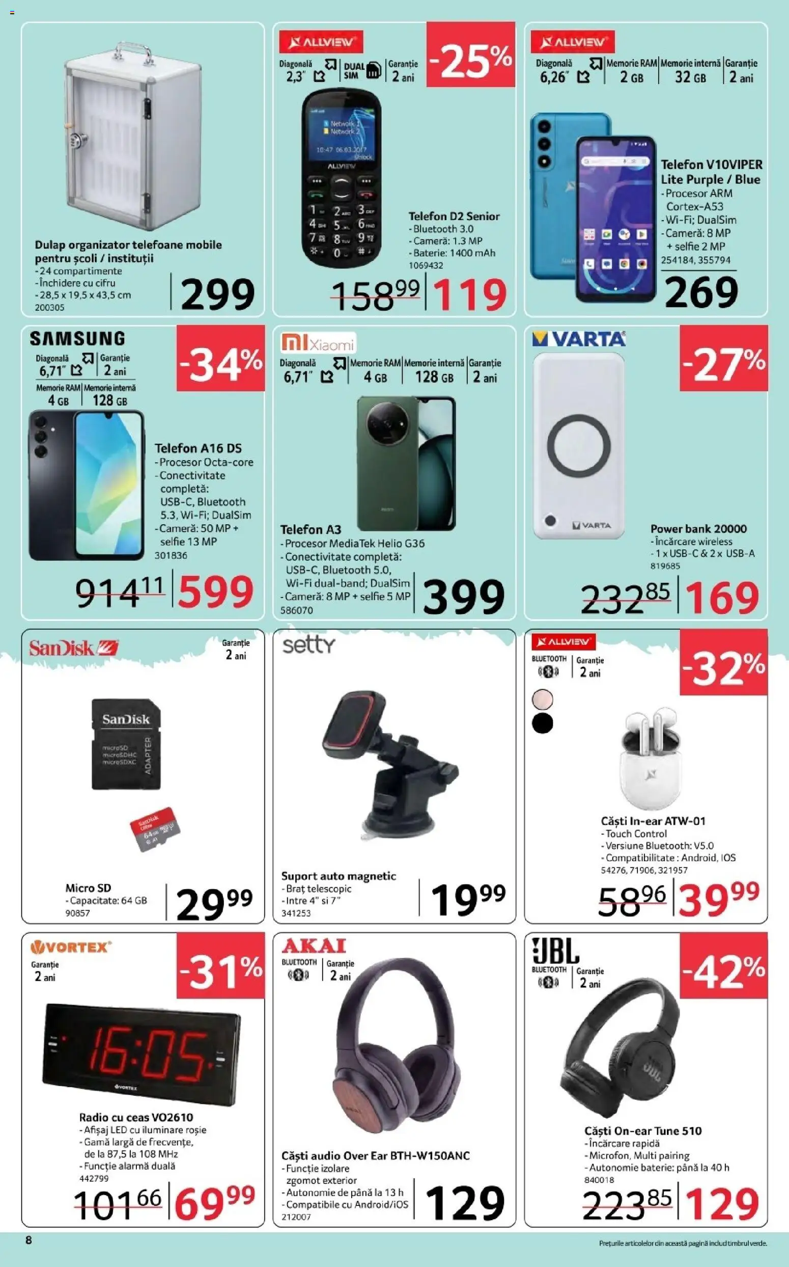 Noul catalog Selgros – valabil de la 06.03.2026 | Pagină: 8 | Produse: Telefon, Audio, Cameră, Babak
