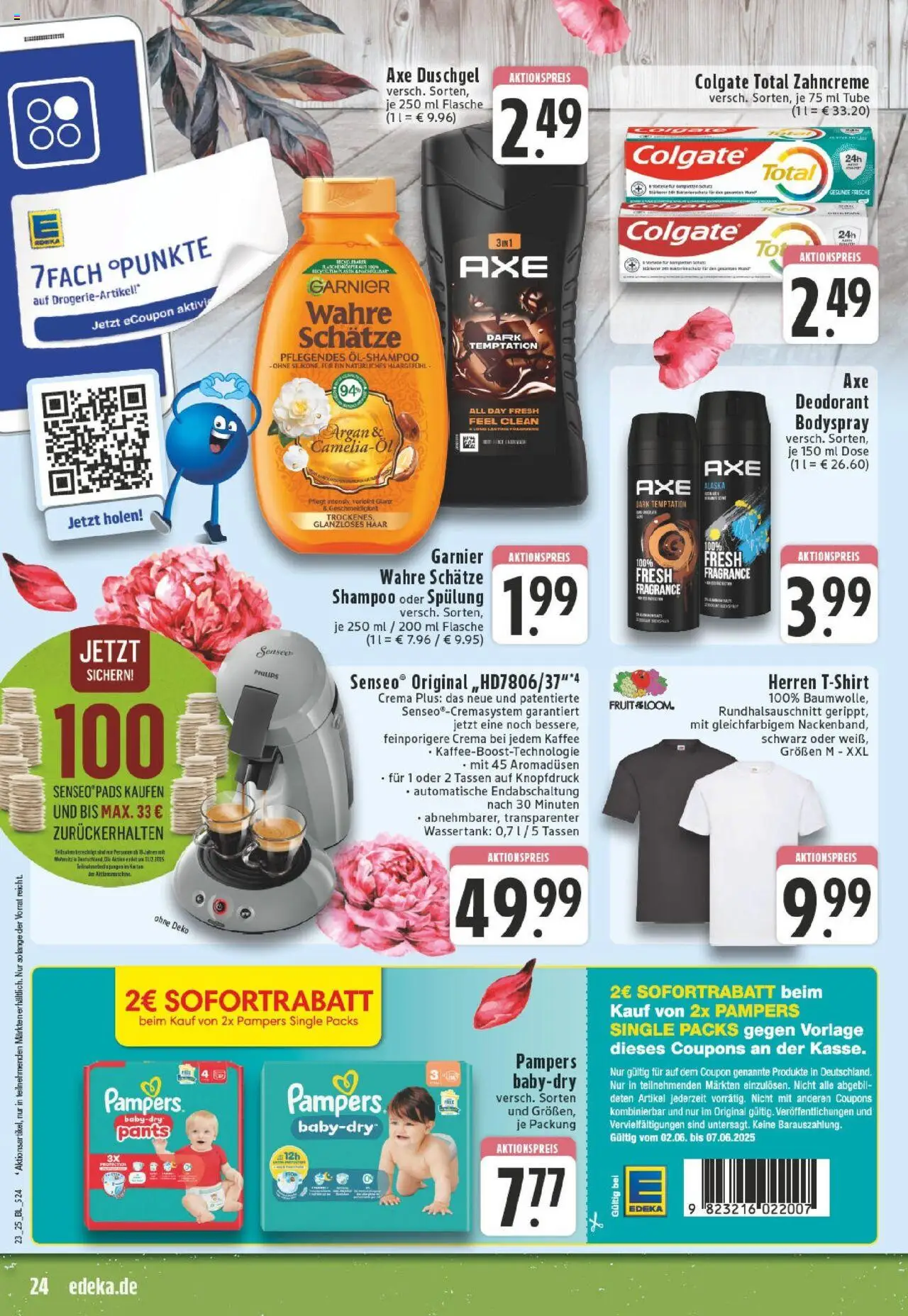 Edeka prospekt Düsseldorf	 - gültig ab dem 01.06.2025 | Seite: 24 | Produkte: Shampoo, Spülung, Deodorant, Axe