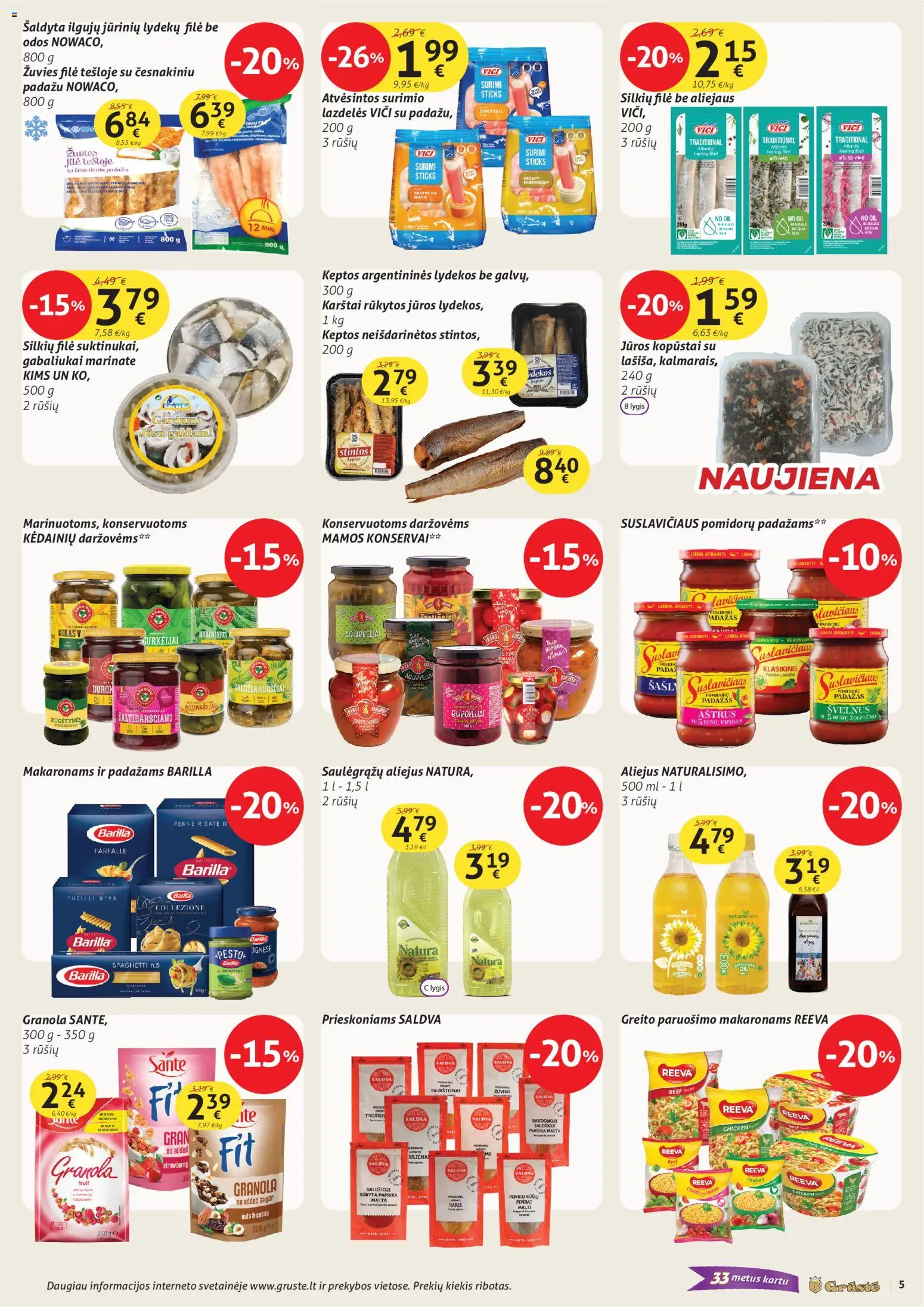 GRUSTE akcijos nuo 11.11.2025 | Puslapis: 5 | Prekių: Paprika, Aliejus, Konservai, Padažas