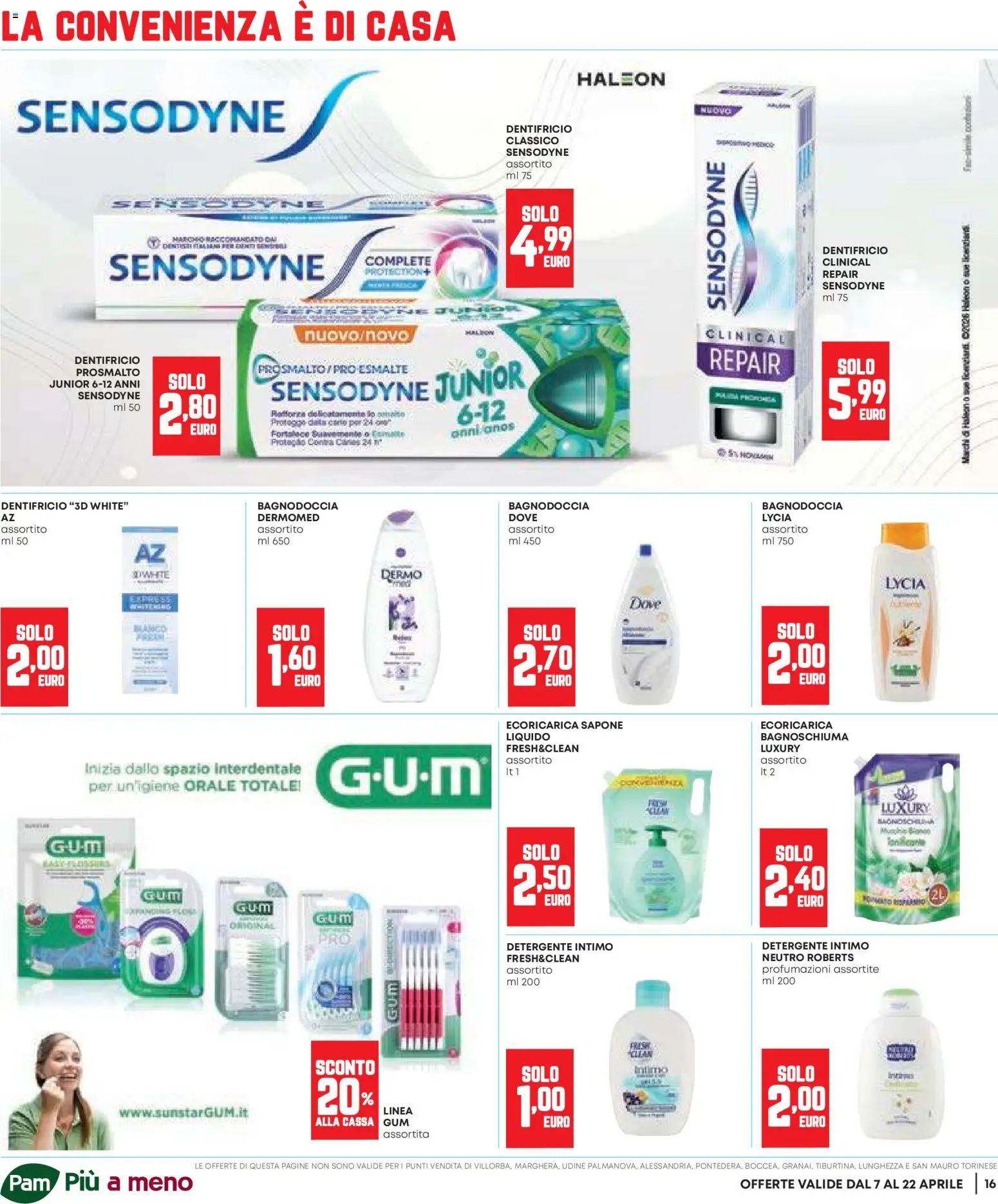 Volantino Panorama del 07.04.2026 | Pagina: 16 | Prodotti: Sapone, Bagnoschiuma, Dentifricio, Intimo