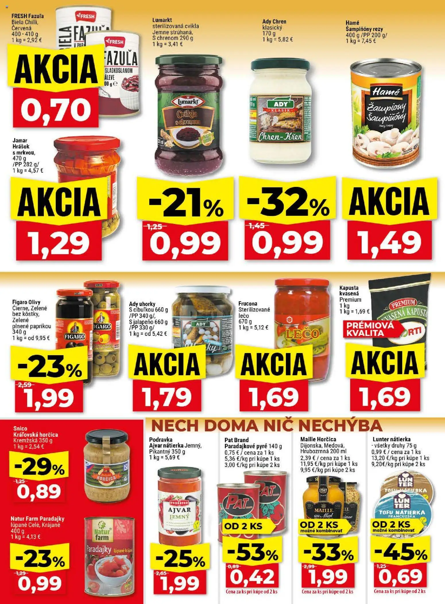 Nové Klas akcie – leták je platný od 20.04.2026 | Strana: 15 | Produkty: Chren, Tofu, Hrášok, Uhorky