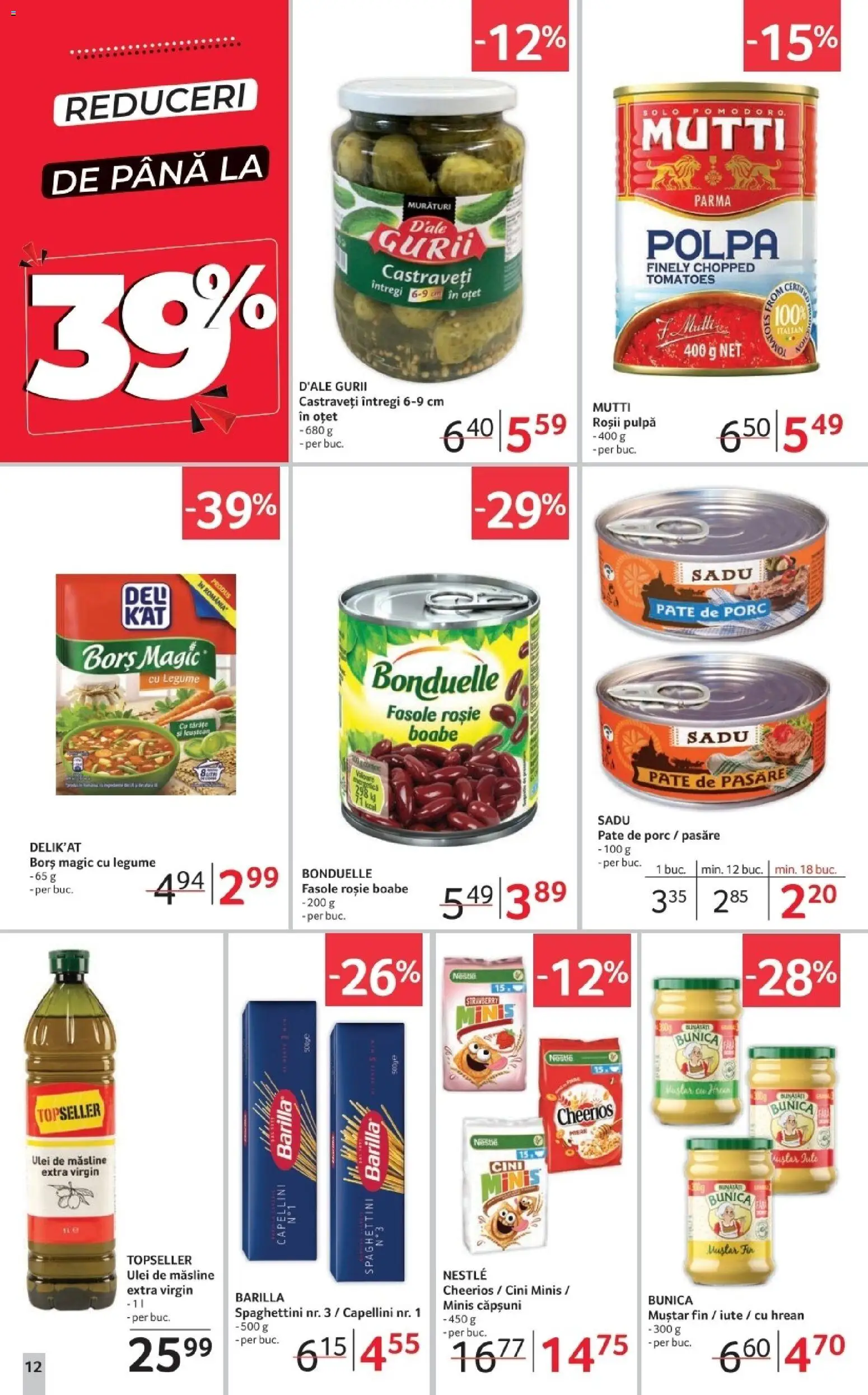 Noul catalog Selgros – valabil de la 28.11.2025 | Pagină: 12 | Produse: Pate, Borș, Oțet, Castraveți