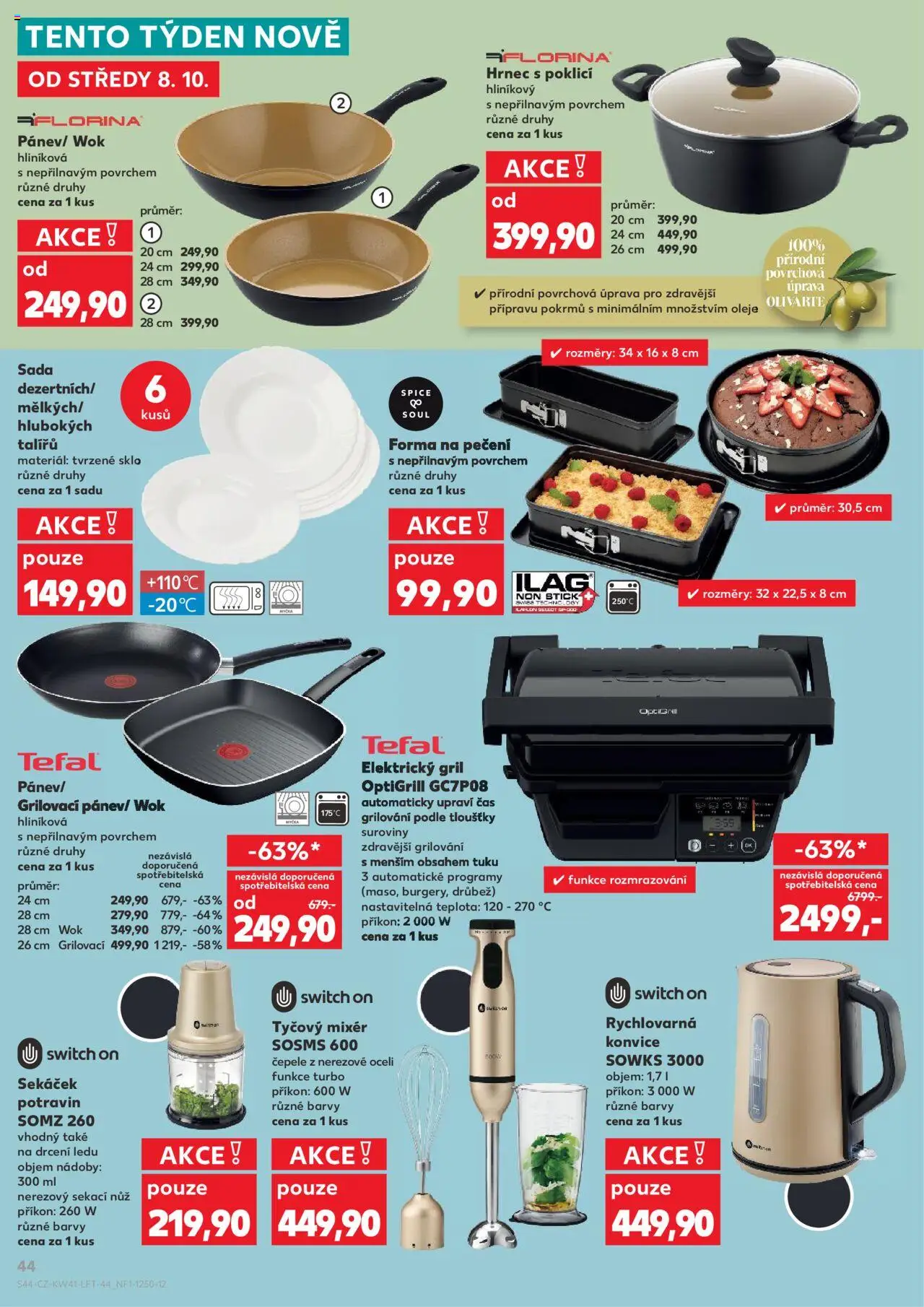 Kaufland leták - Praha 4 od 08.10.2025 | Strana: 44 | Produkty: Hrnec, Rychlovarná konvice, Tefal, Barvy