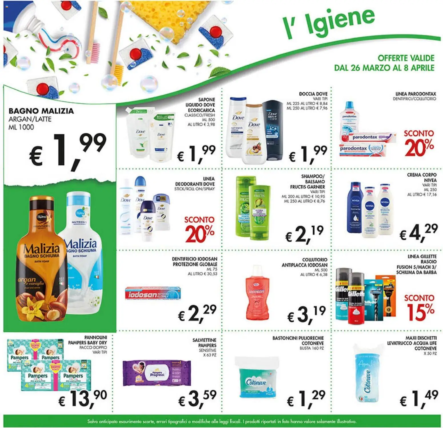 Volantino Coal del 26.03.2026 | Pagina: 27 | Prodotti: Rasoio, Sapone, Dentifricio, Pampers