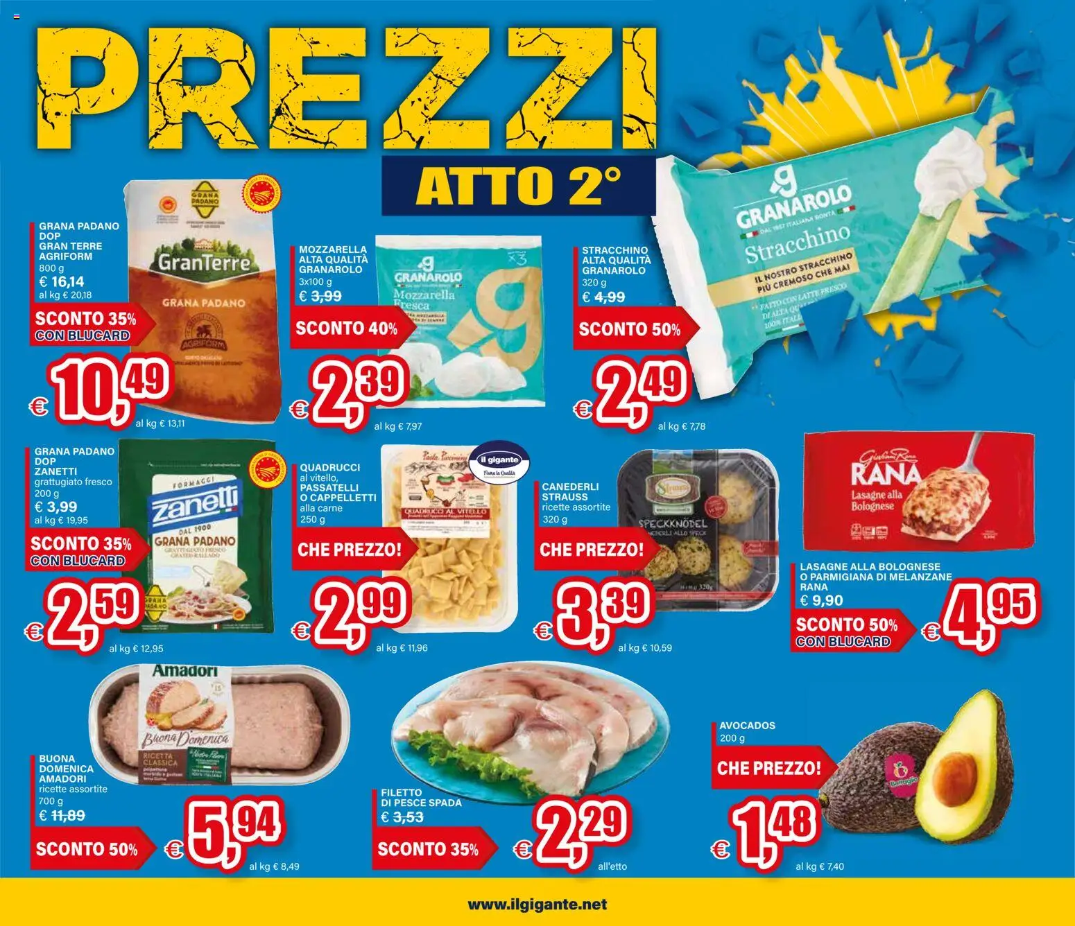 Volantino Il Gigante del 27.10.2025 | Pagina: 7 | Prodotti: Mozzarella, Grana Padano, Stracchino, Pesce spada