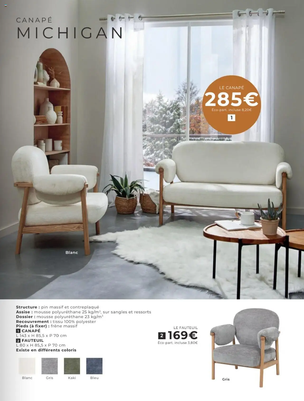 {H1} | Page: 11 | Produits: Kaki, Mousse, Canapé, Fauteuil