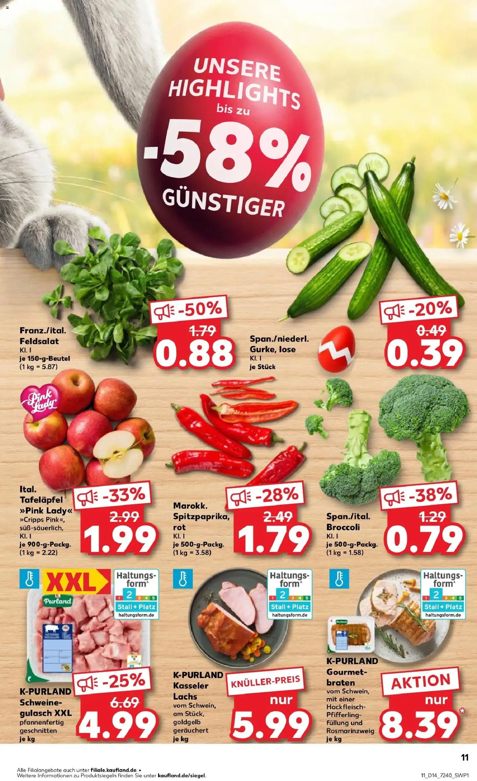 Kaufland Prospekt Siegen	 – gültig ab 30.03.2026 | Seite: 25 | Produkte: Lachs, Gulasch, Hackfleisch