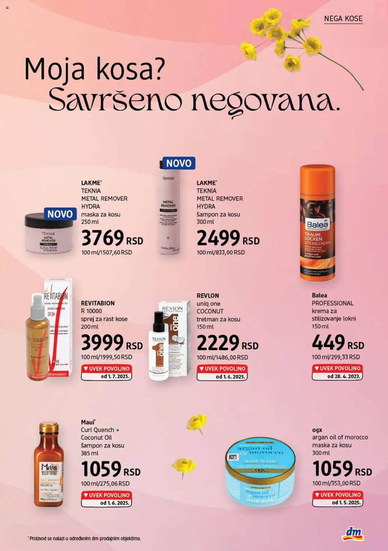 DM Drogerie katalog - važi od 01.08.2025 | Strana: 17 | Proizvode: Šampon, Maska za kosu, Krema, Maska