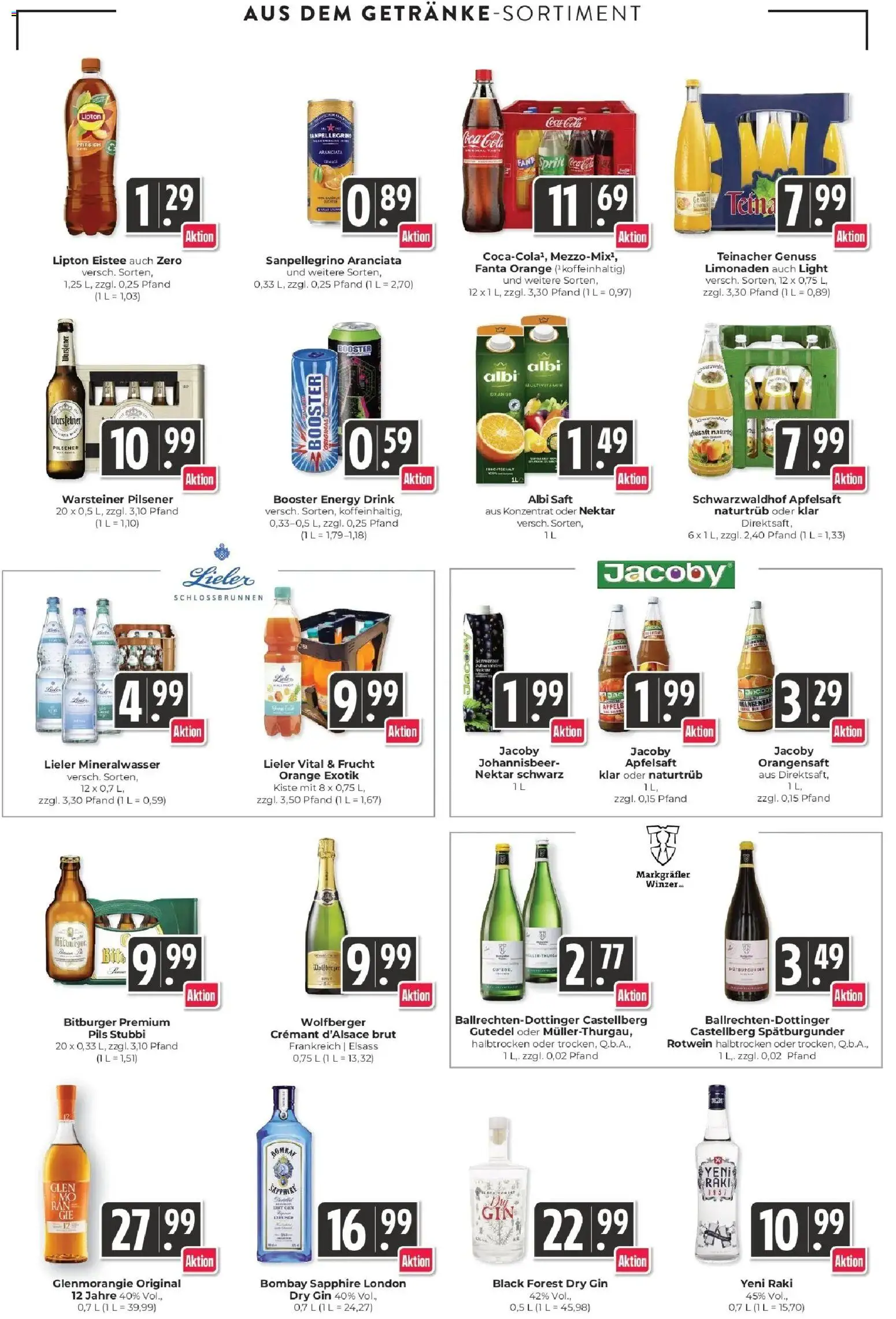 E center Prospekt Lörrach	 – gültig ab 16.03.2026 | Seite: 14 | Produkte: Bitburger, Fanta, Apfelsaft, Saft