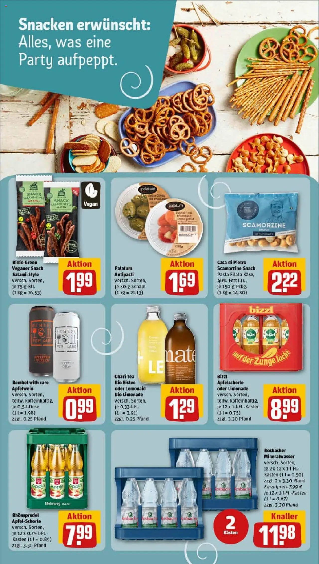 Rewe prospekt Rüsselsheim / Hassloch	 - gültig ab dem 11.08.2025 | Seite: 17 | Produkte: Cola, Mineralwasser, Pasta, Salami