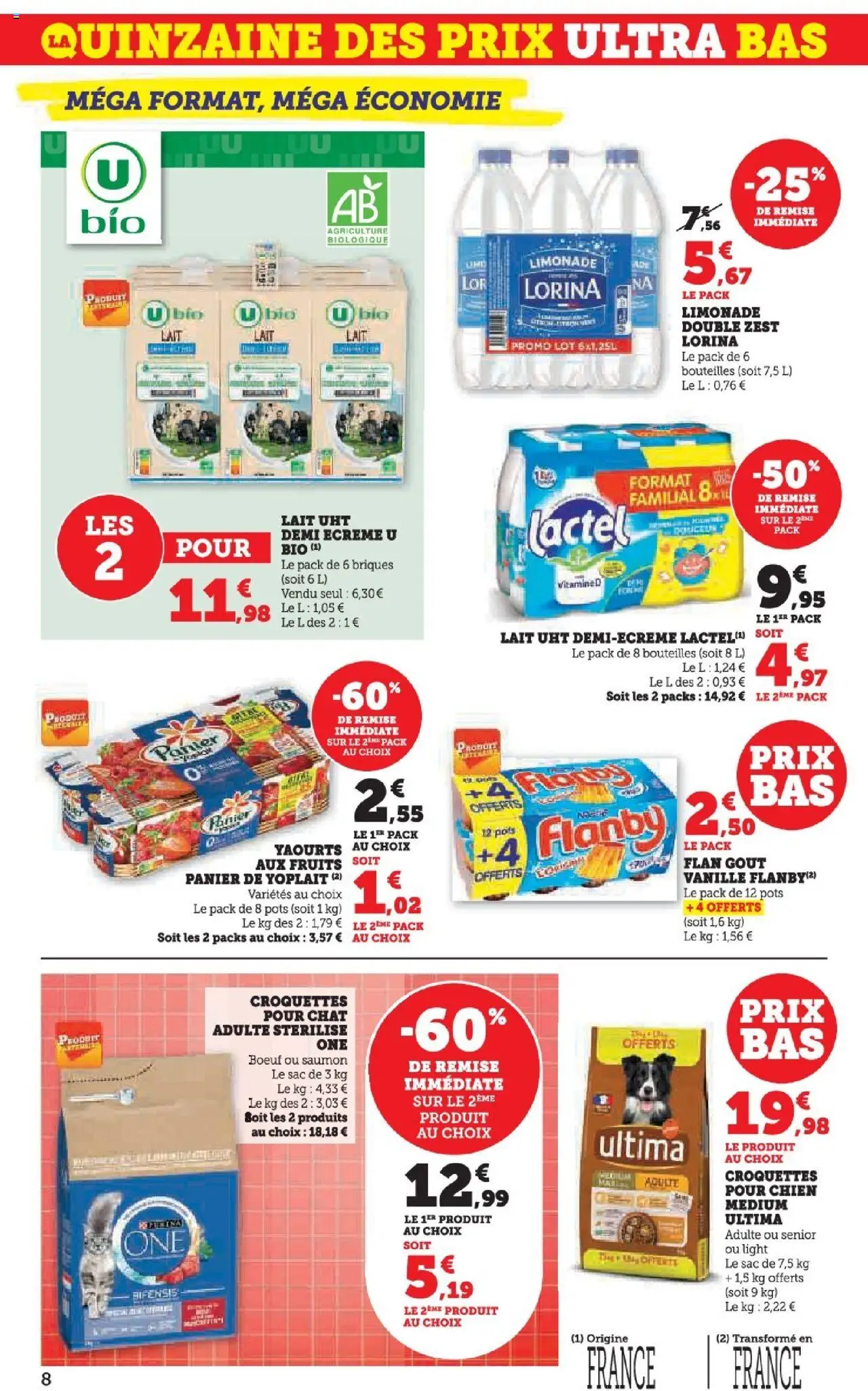  | Page: 8 | Produits: Briques, Panier, Lait, Croquettes pour chat