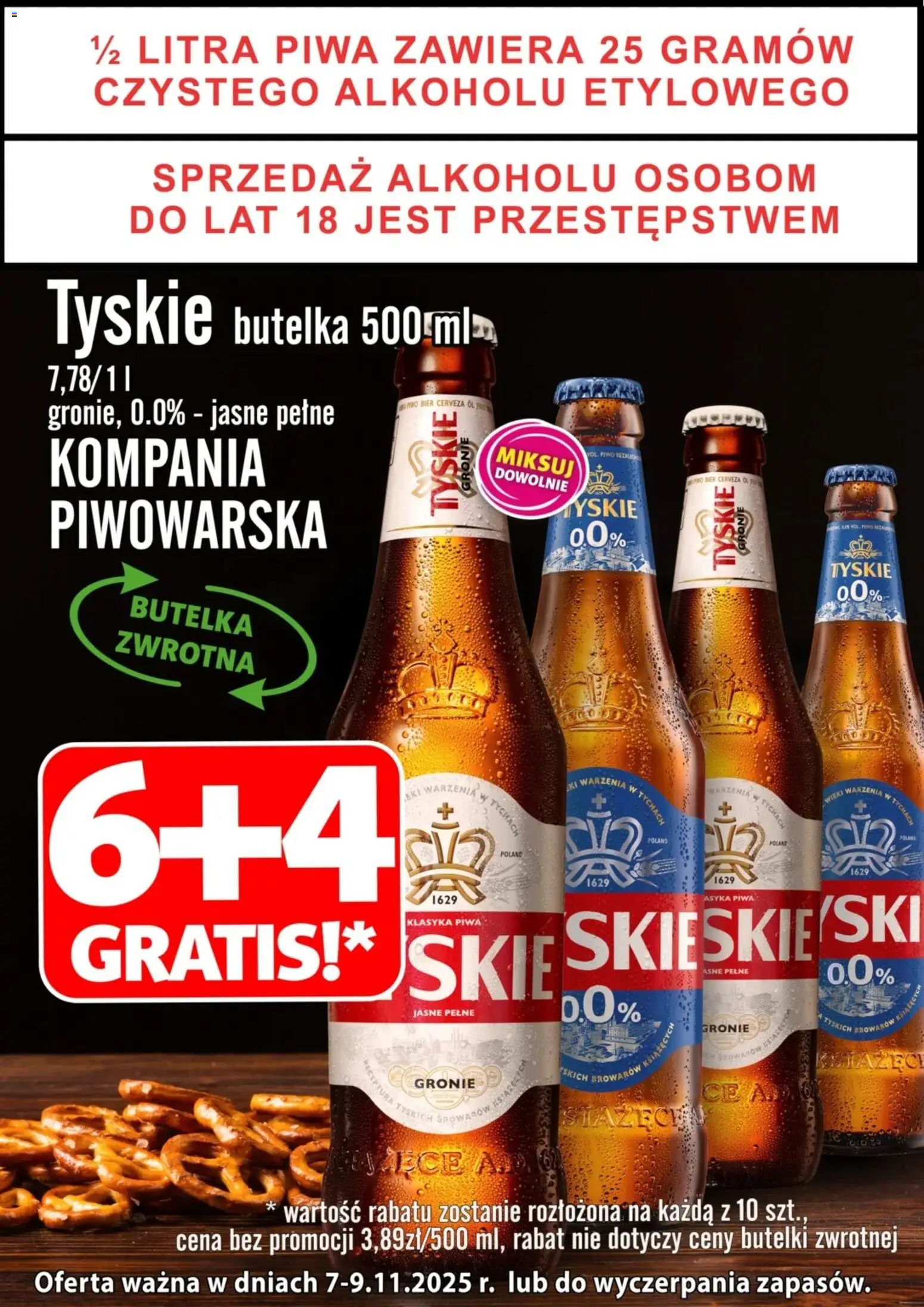 Prim Market Promocja - Piwo Tyskie Gronie, 0.0% od 07.11.2025 | Strona: 1 | Produkty: Tyskie, Piwo