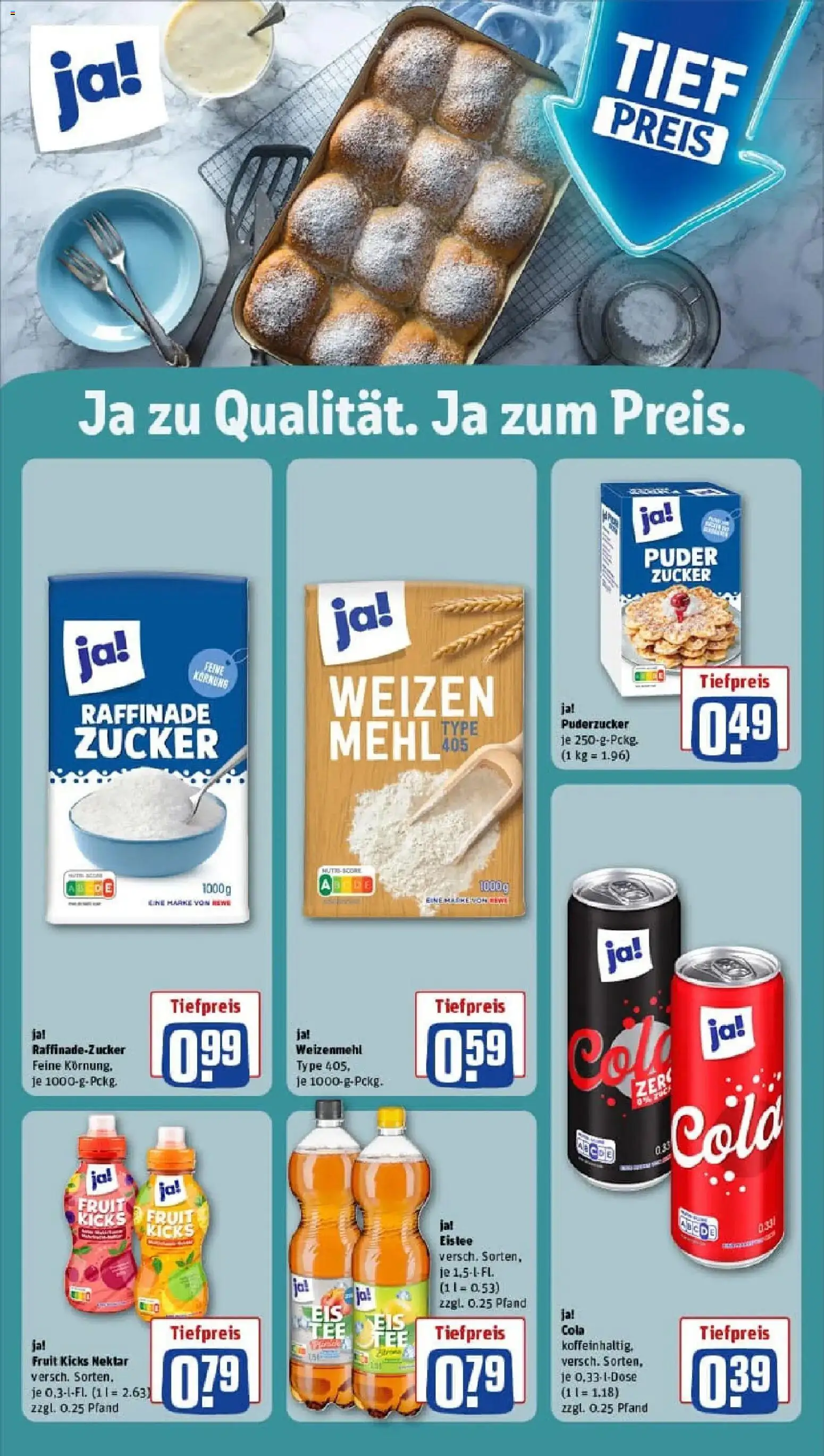 Rewe prospekt Flensburg	 – gültig ab 10.11.2025 | Seite: 16 | Produkte: Cola, Puder, Weizenmehl, Zucker