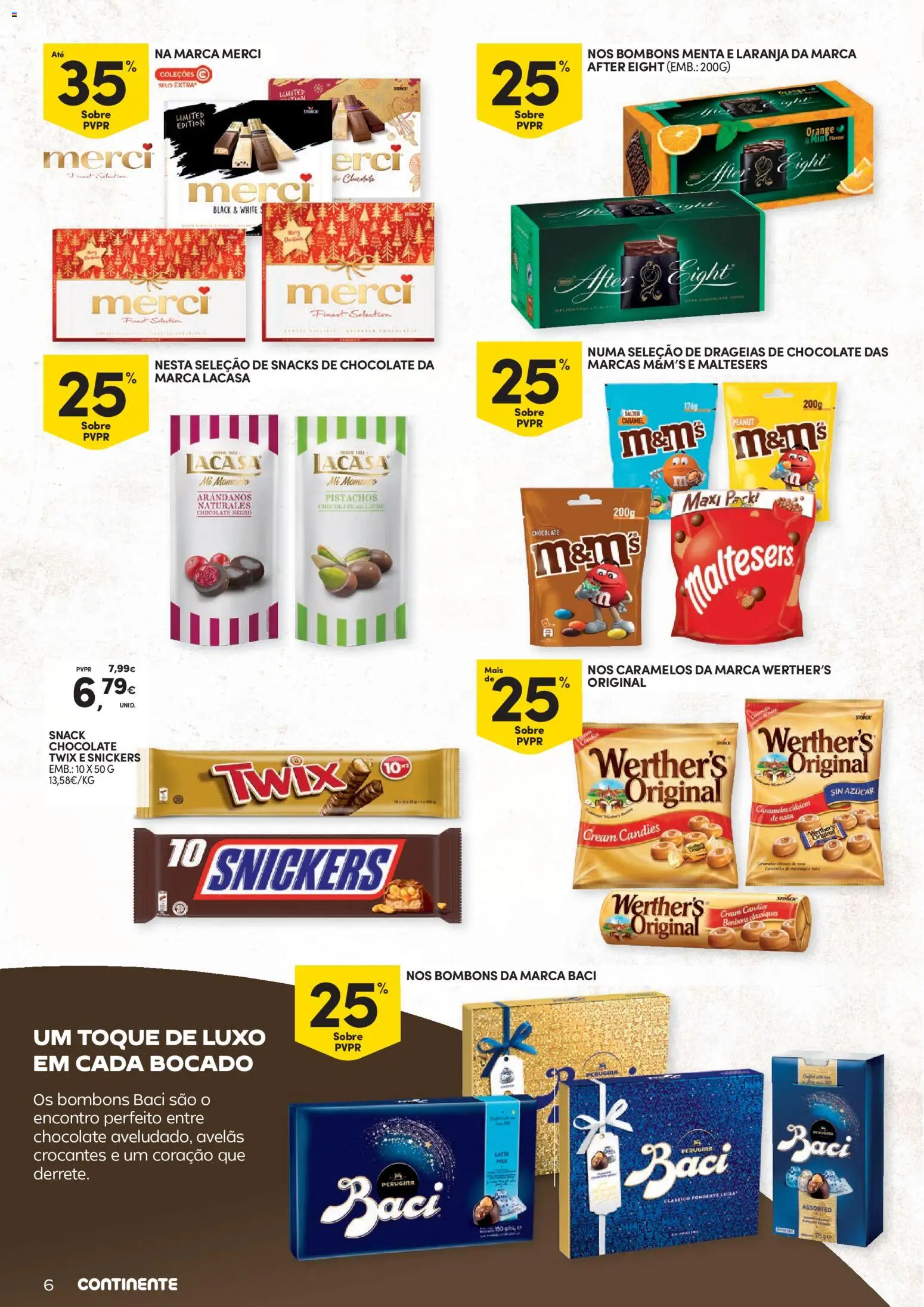 Continente - Sabores Intenso Para momentos Especiais │ válido de 17.02.2026 | Página: 6 | Produtos: Avelãs, Chocolates, Chocolate, Nata