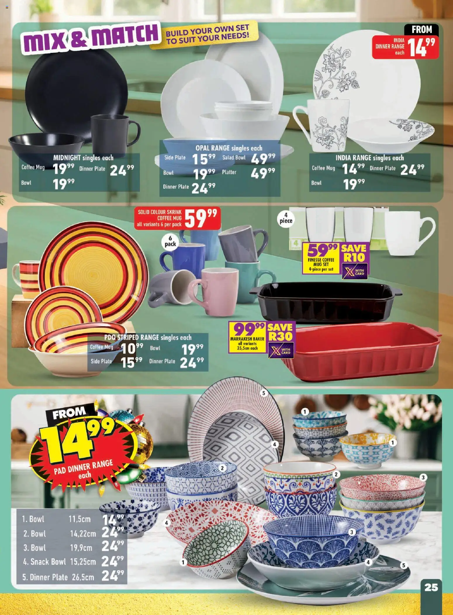 New Shoprite catalogue – valid from 24.11.2025 | Page: 25 | Products: Platter, Plate, Bowl, Salad