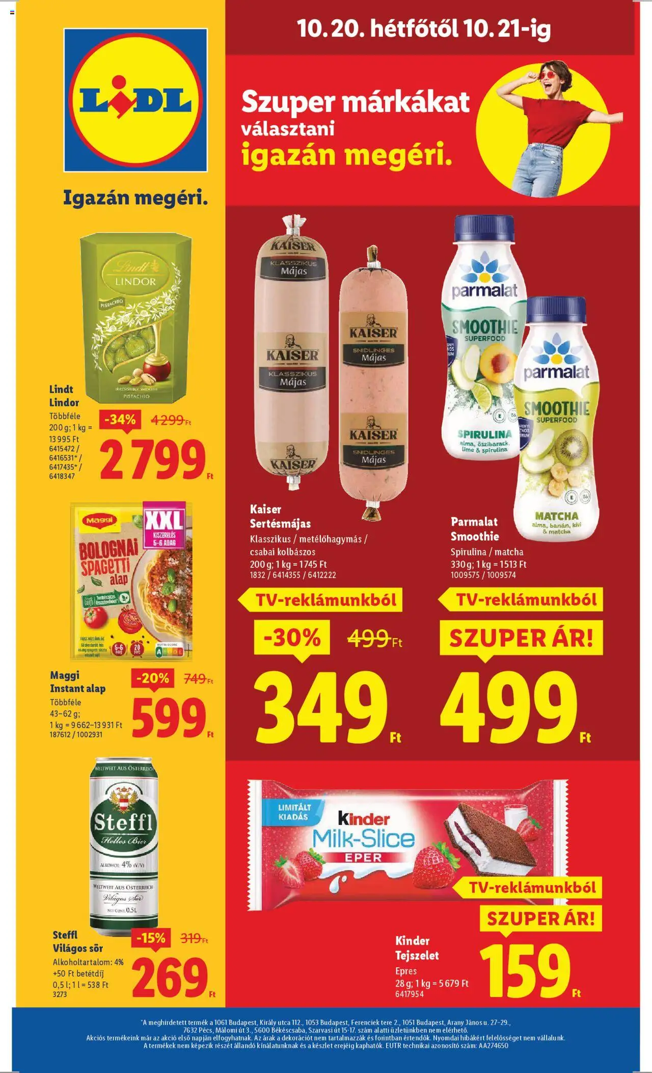 Lidl akciós ujság - amely érvényes a következő dátumtól: 16.10.2025 | Oldal: 68 | Termékek: Lime, Spagetti, Sör, Eper