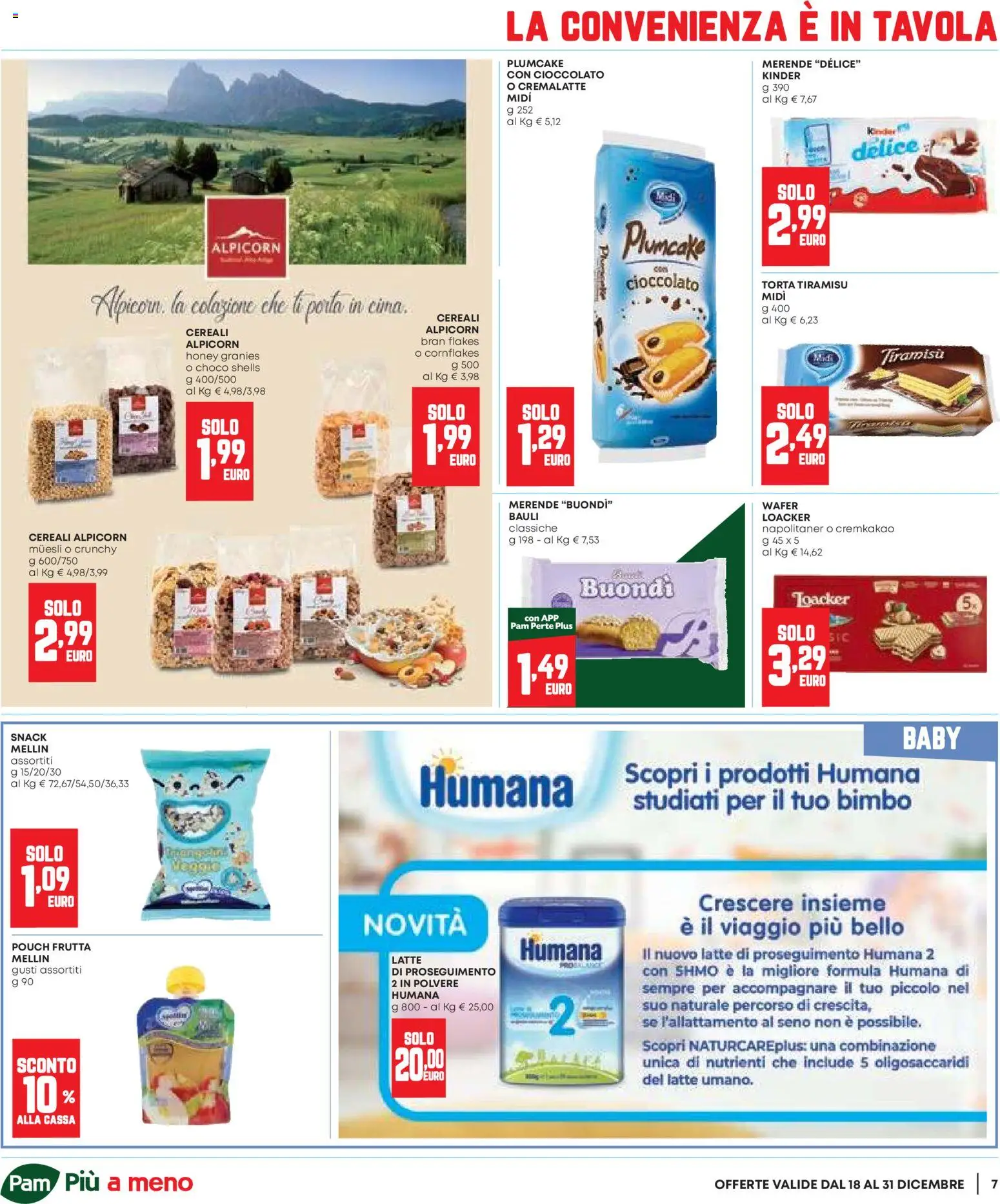 Volantino Panorama del 18.12.2025 | Pagina: 7 | Prodotti: Muesli, Frutta, Latte, Plumcake