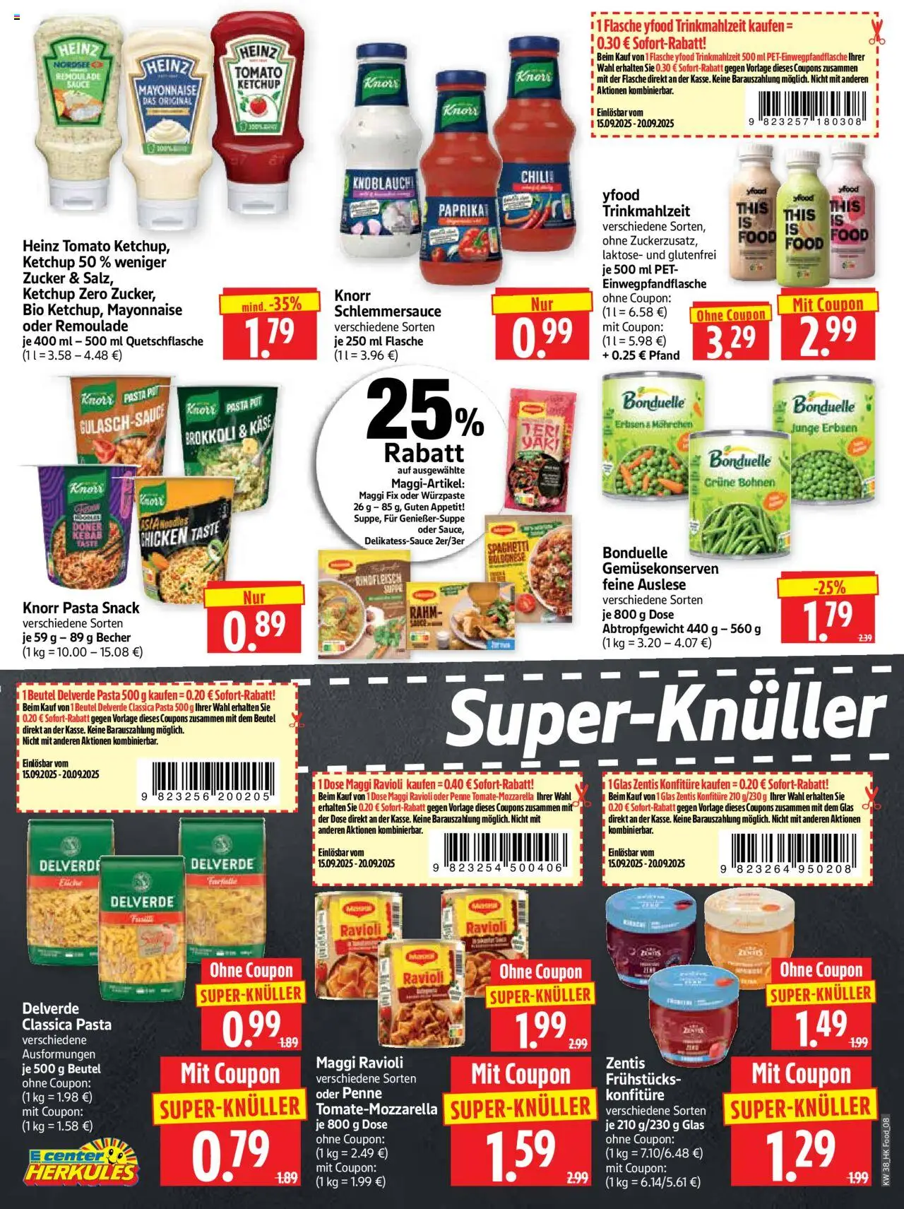 HERKULES Prospekt 	 – gültig ab 15.09.2025 | Seite: 8 | Produkte: Knorr, Paprika, Maggi fix, Pasta