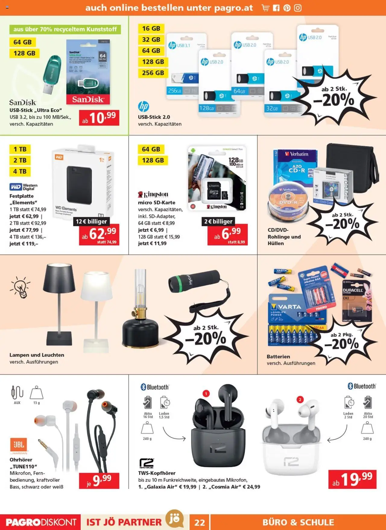 Pagro-Diskont Flugblatt gültig ab 07.08.2025 | Seite: 22 | Produkte: Adapter, USB