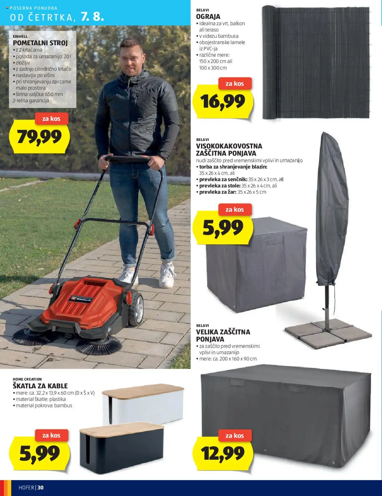 Hofer katalog │ velja od 31.07.2025 | Stran: 30 | Izdelki: Zar, Škatle, Prevleka, Ograja