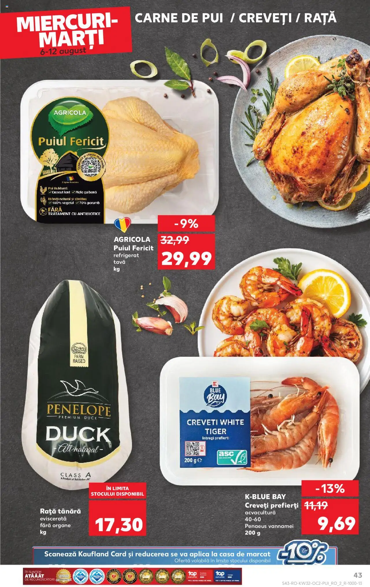 Catalog Kaufland - Tulcea – valabil de la 06.08.2025 | Pagină: 43 | Produse: Hacıyatmaz Kedi Oyuncağı, Rață, Carne De Pui, Porumb