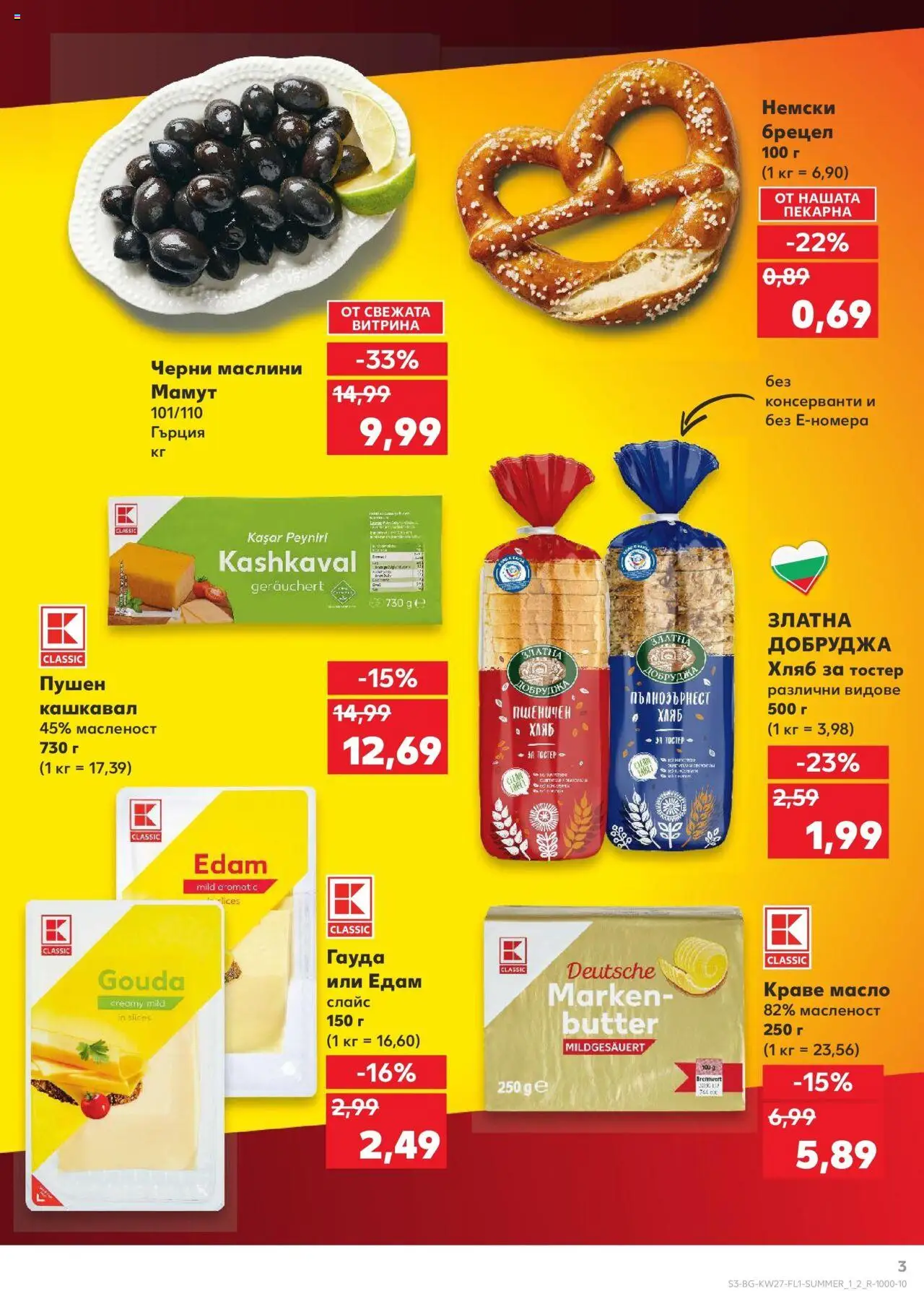  | Страница: 3 | Продукти: Краве, Масло, Тостер, Маслини