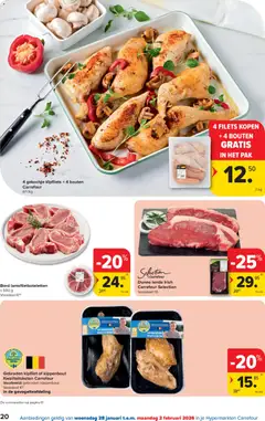 Carrefour folder week 5 - Voorbeeld van een folder van Carrefour, geldig van 28.01.2026 | Pagina: 20 | Producten: Kip, Bord