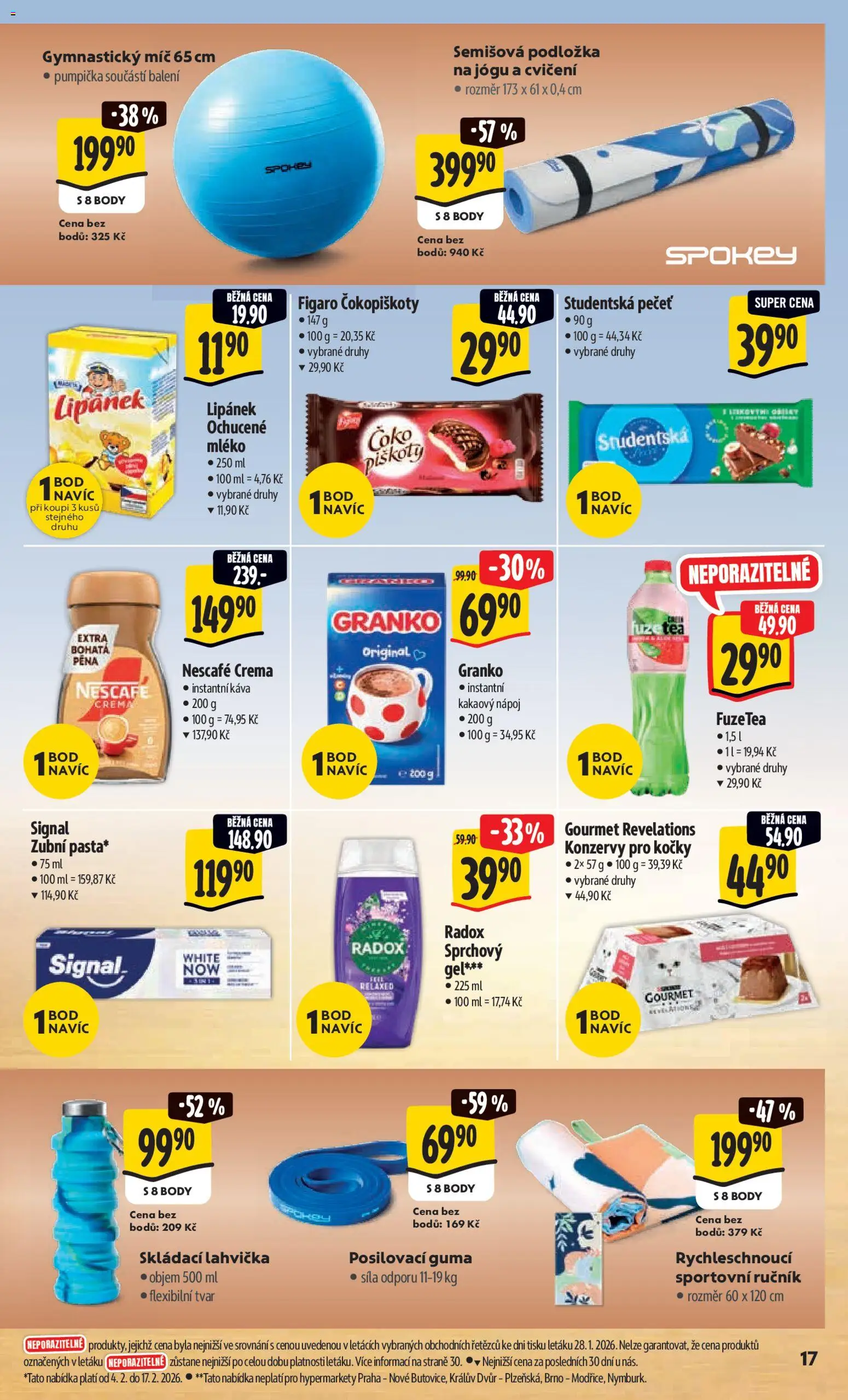 Albert leták - Hypermarket od 04.02.2026 | Strana: 25 | Produkty: Mléko, Gymnastický míč, Nescafé, Lahvička