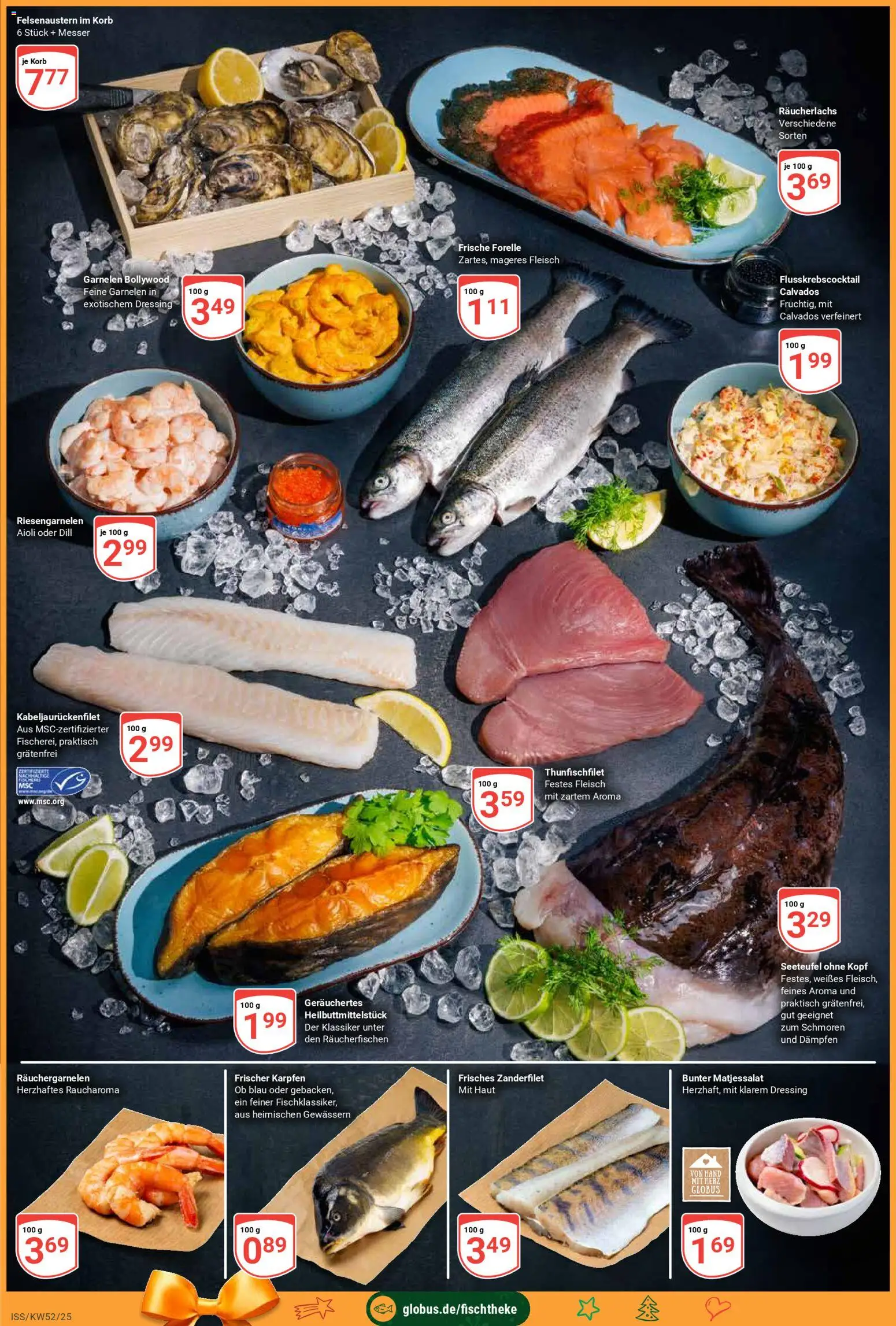 Globus Prospekt 	 – gültig ab 22.12.2025 | Seite: 5 | Produkte: Garnelen, Räucherlachs, Dill, Fleisch