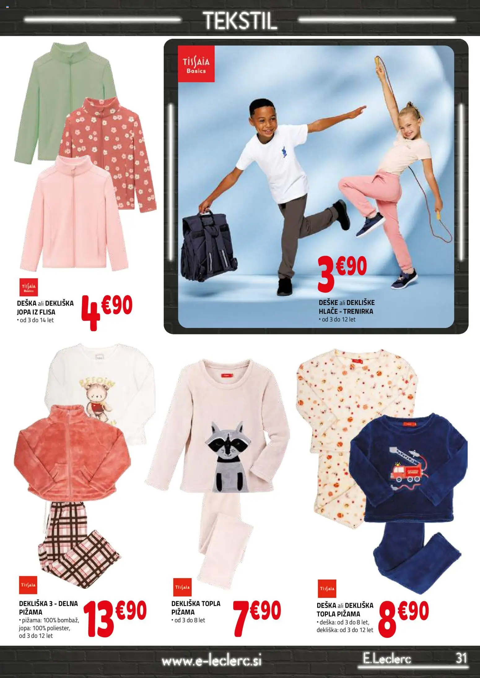 Novi E.leclerc katalog ponudbe – veljaven od 14.01.2026 | Stran: 31 | Izdelki: Pižama, Trenirka, Hlace