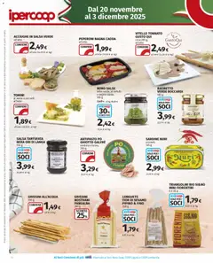 Anteprima del volantino Ipercoop Borgomanero catalogo valido a partire dal 20.11.2025 | Pagina: 16 | Prodotti: Peperoni, Salsa, Vitello, Grissini