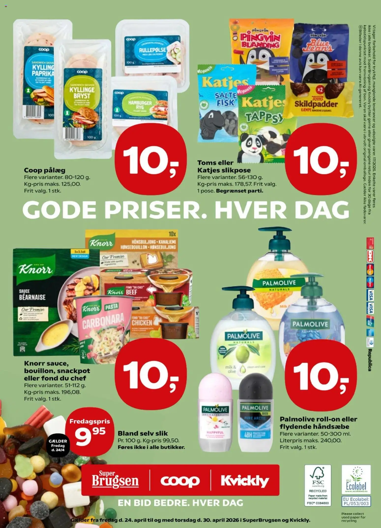 Super Brugsen tilbudsavis – gyldig fra 24.04.2026 | Side: 38 | Produkter: Fisk, Slik, Rullepølse, Paprika