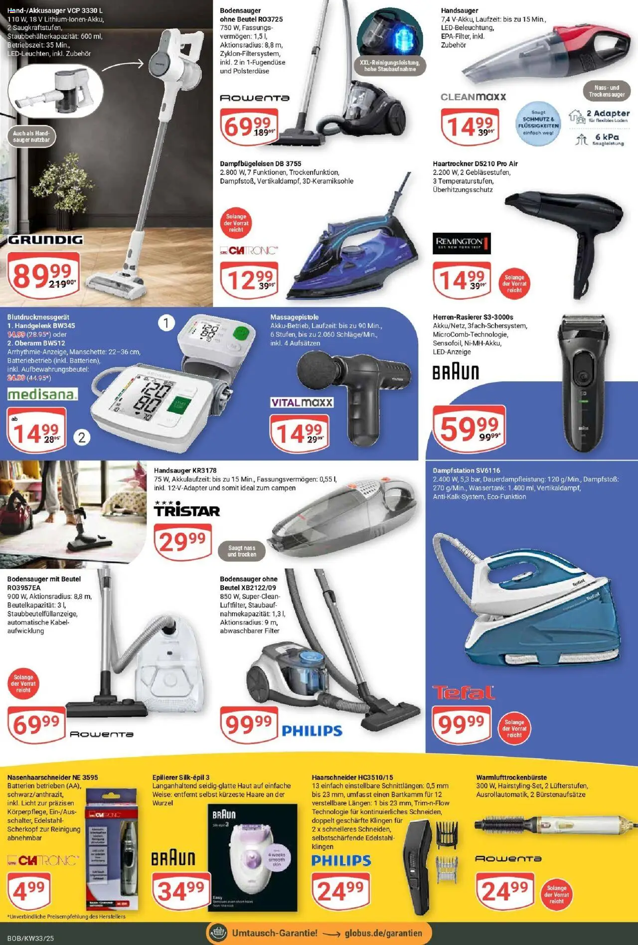 Globus prospekt Bobenheim-Roxheim	 - gültig ab dem 11.08.2025 | Seite: 25 | Produkte: Adapter, Epilierer, Batterien, Massagepistole