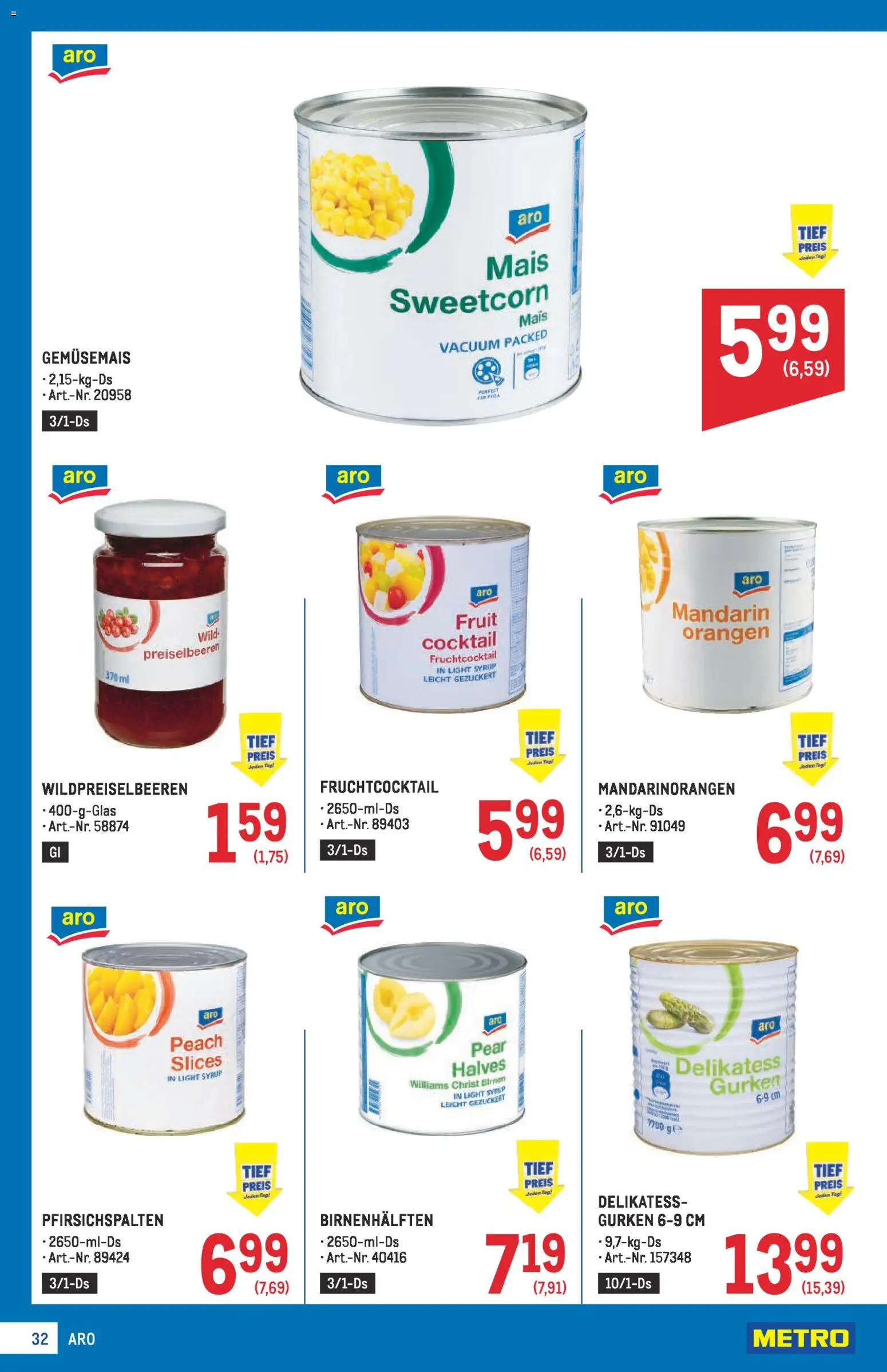 Metro Profi gültig ab 08.01.2026 | Seite: 32 | Produkte: Gurken, Orangen