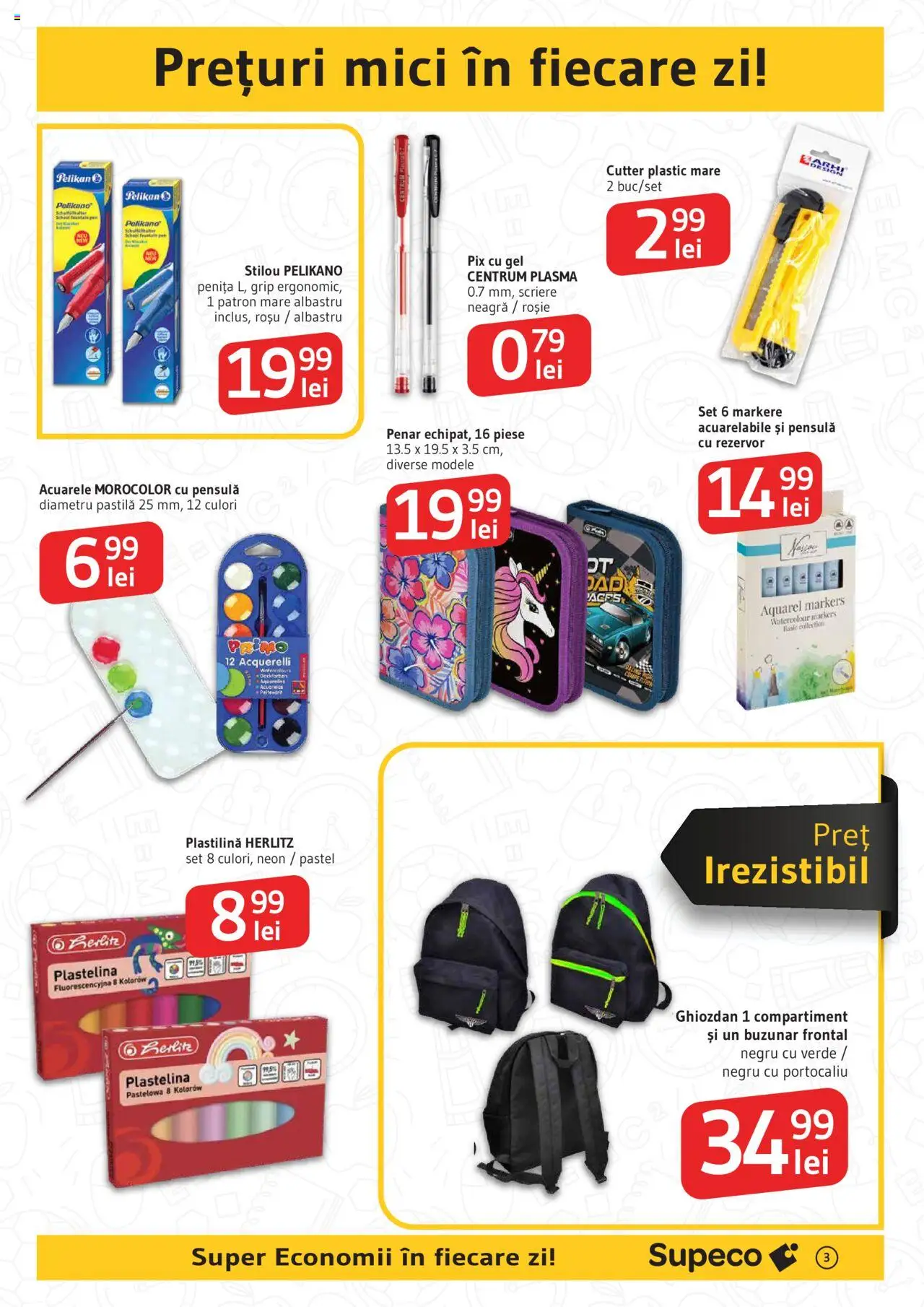 Catalog Supeco – valabil de la 21.08.2025 | Pagină: 3 | Produse: Cutter, Mici, Ghiozdan