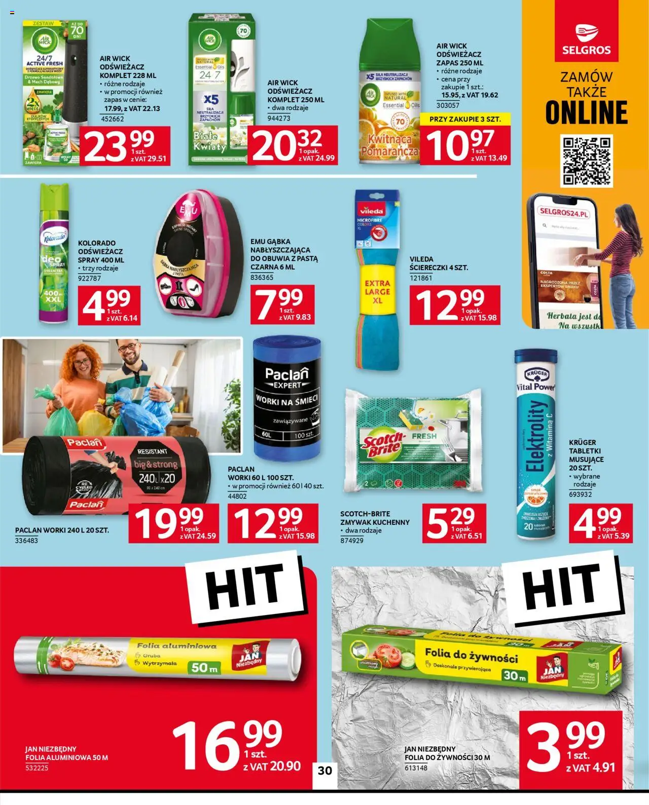 Selgros cash&carry Gazetka od 23.10.2025 | Strona: 26 | Produkty: Odświeżacz, Gąbka, Vileda, Kwiaty
