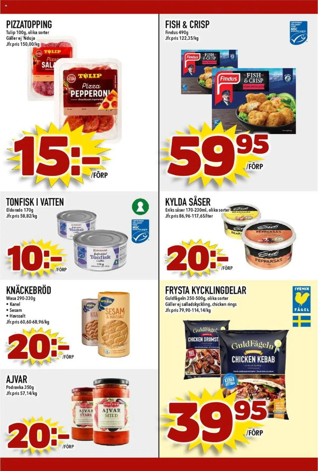 Nya Pulsen reklamblad aktuell från 25.08.2025 | Sida: 20 | Produkter: Galler, Kanel, Pizza, Tonfisk