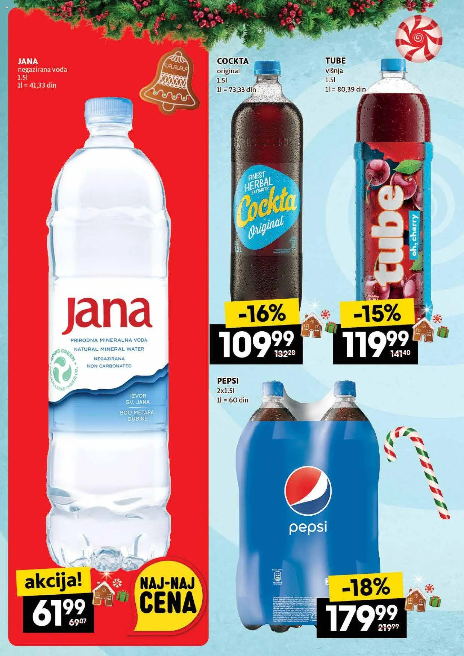 Idea katalog - važi od 18.12.2025 | Strana: 24 | Proizvode: Višnja, Voda, Mineralna voda, Pepsi