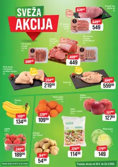 Super DIS katalog Nedeljna akcija - pregled Super DIS kataloga - važi od 20.03.2026 | Strana: 3 | Proizvode: Pileći file, Svinjsko meso, Svinjski vrat, Pileći batak