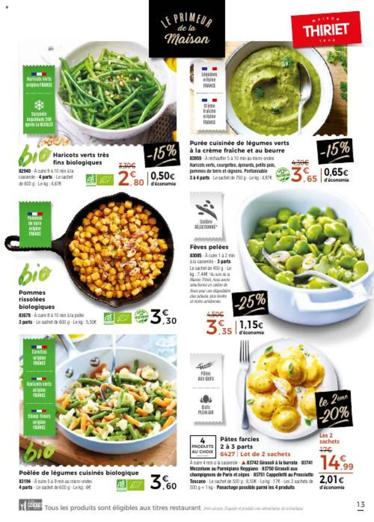  | Page: 13 | Produits: Pommes, Crème fraiche, Pâtes, Crème