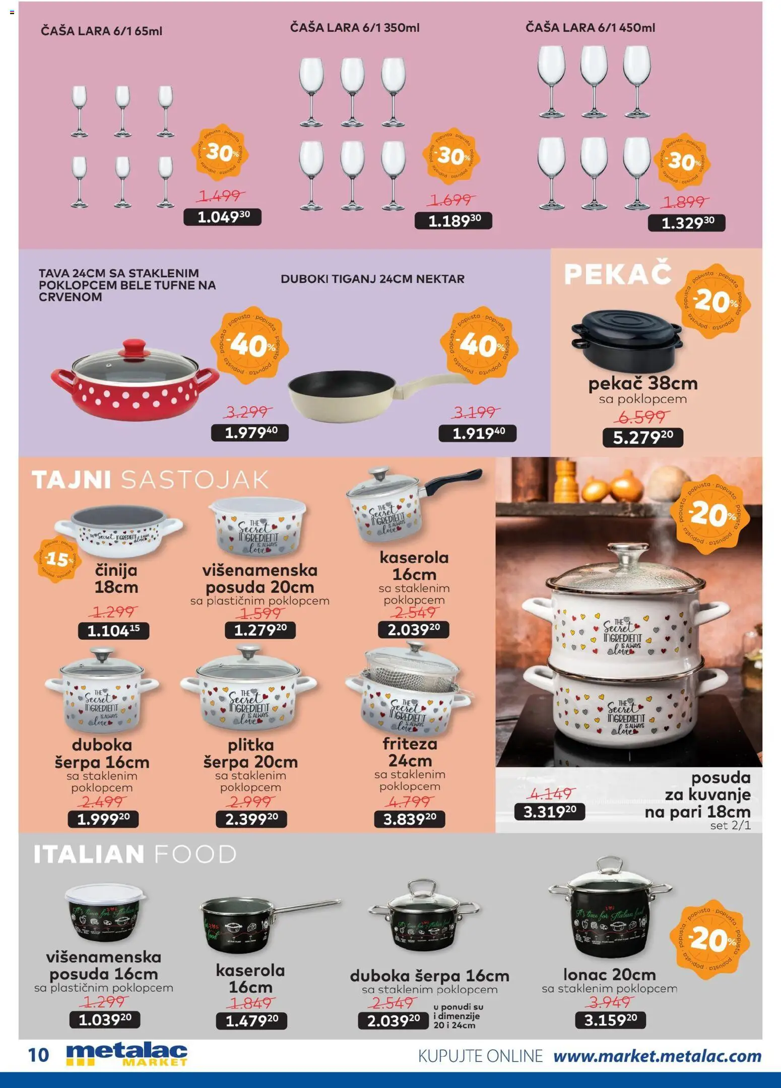 Metalac Market katalog - važi od 01.11.2025 | Strana: 10 | Proizvode: Friteza, Nektar, Tiganj, Pekač