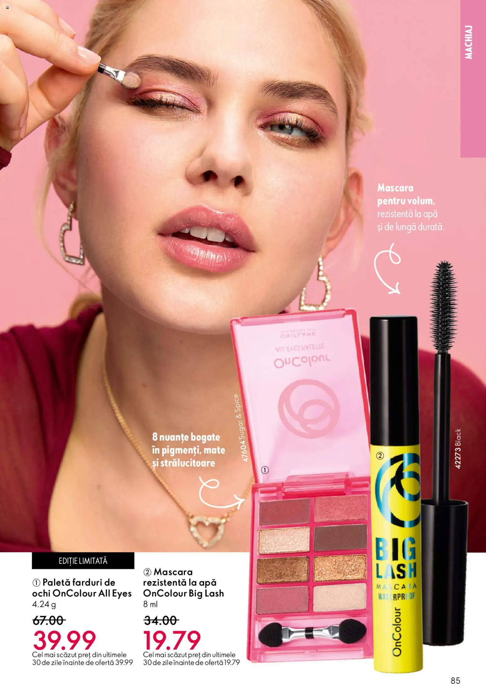 Noul catalog Oriflame – valabil de la 27.05.2026 | Pagină: 85 | Produse: Machiaj, Mascara, Apă