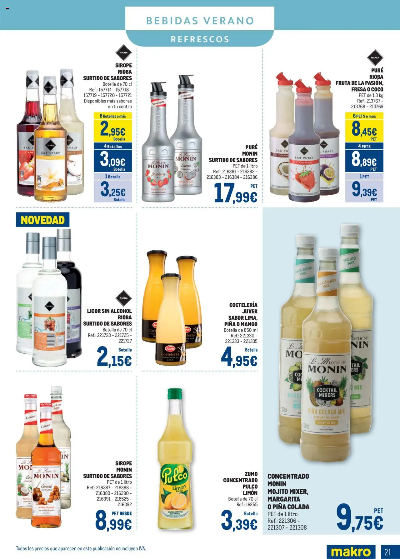 Makro - Bebidas Especial Verano Centro │ válido desde el 04.08.2025 | Página: 21 | Productos: Τυρόπιτα, Piña, Ροζ πιπέρι, Ρούτερ