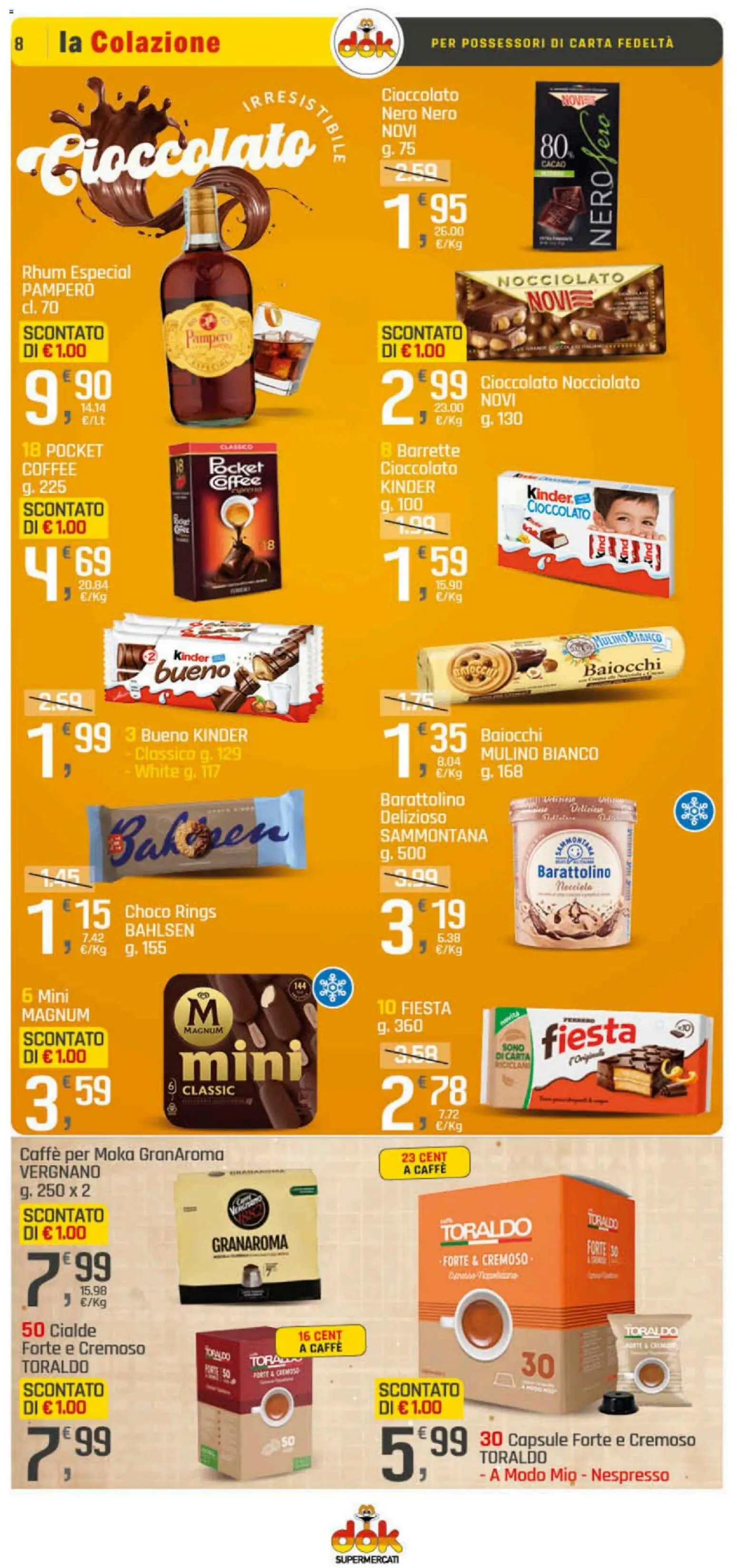 Volantino DOK del 06.11.2025 | Pagina: 8 | Prodotti: Caffè, Cioccolato, Cacao
