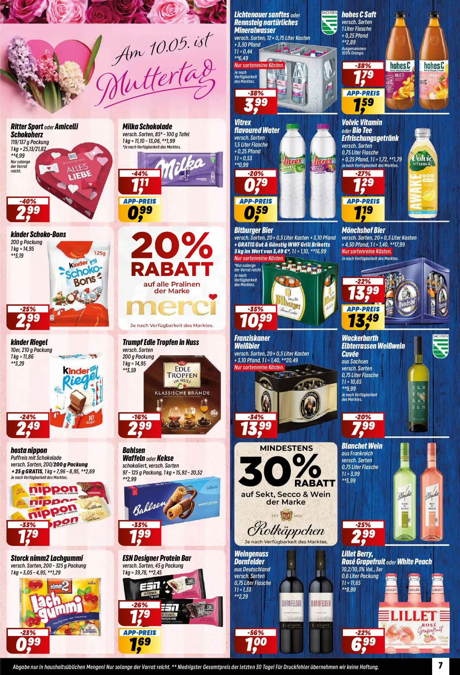 Simmel Prospekt 	 – gültig ab 04.05.2026 | Seite: 7 | Produkte: Franziskaner, Weißbier, Ritter sport, Kekse