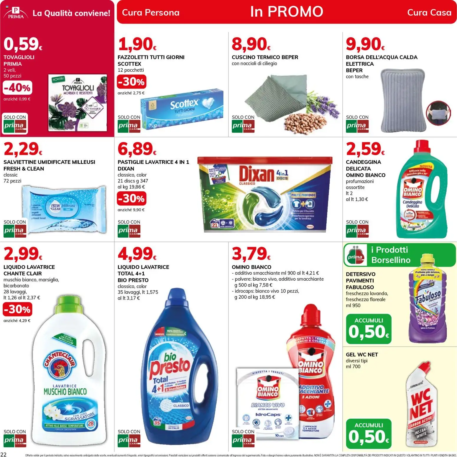 Volantino Basko del 03.01.2026 | Pagina: 24 | Prodotti: Smacchiatore, Sgrassatore, Lavatrice, Cuscino