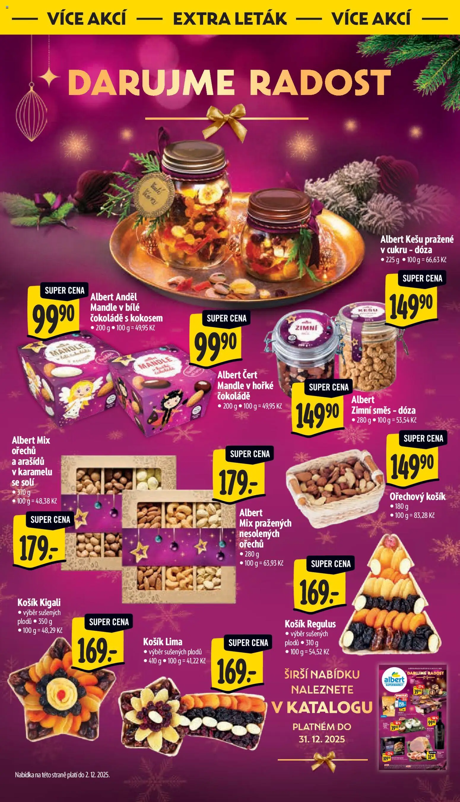 Albert leták - Supermarket od 19.11.2025 | Strana: 35 | Produkty: Kešu, Dóza, Košík, Mandle