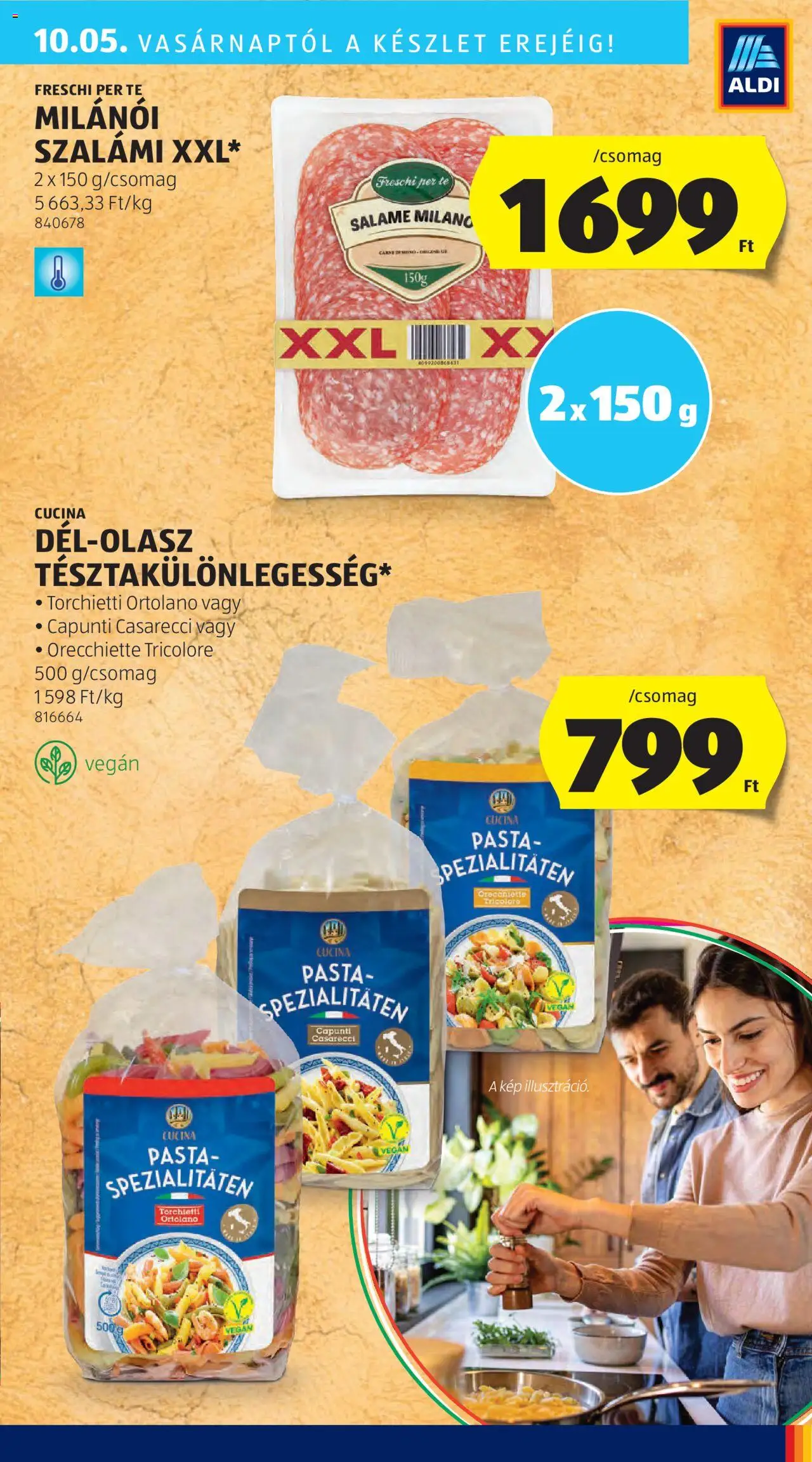 Aldi akciós ujság - amely érvényes a következő dátumtól: 02.10.2025 | Oldal: 5 | Termékek: Szalámi, Vegán